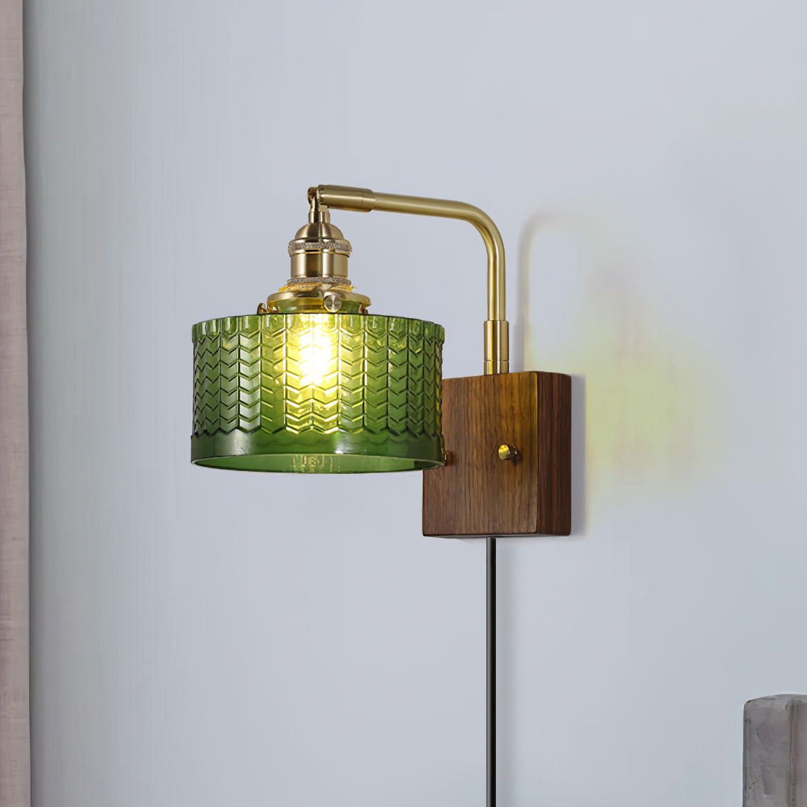 Plug In Wandleuchte, Vintage Design Dimmbar mit Stecker