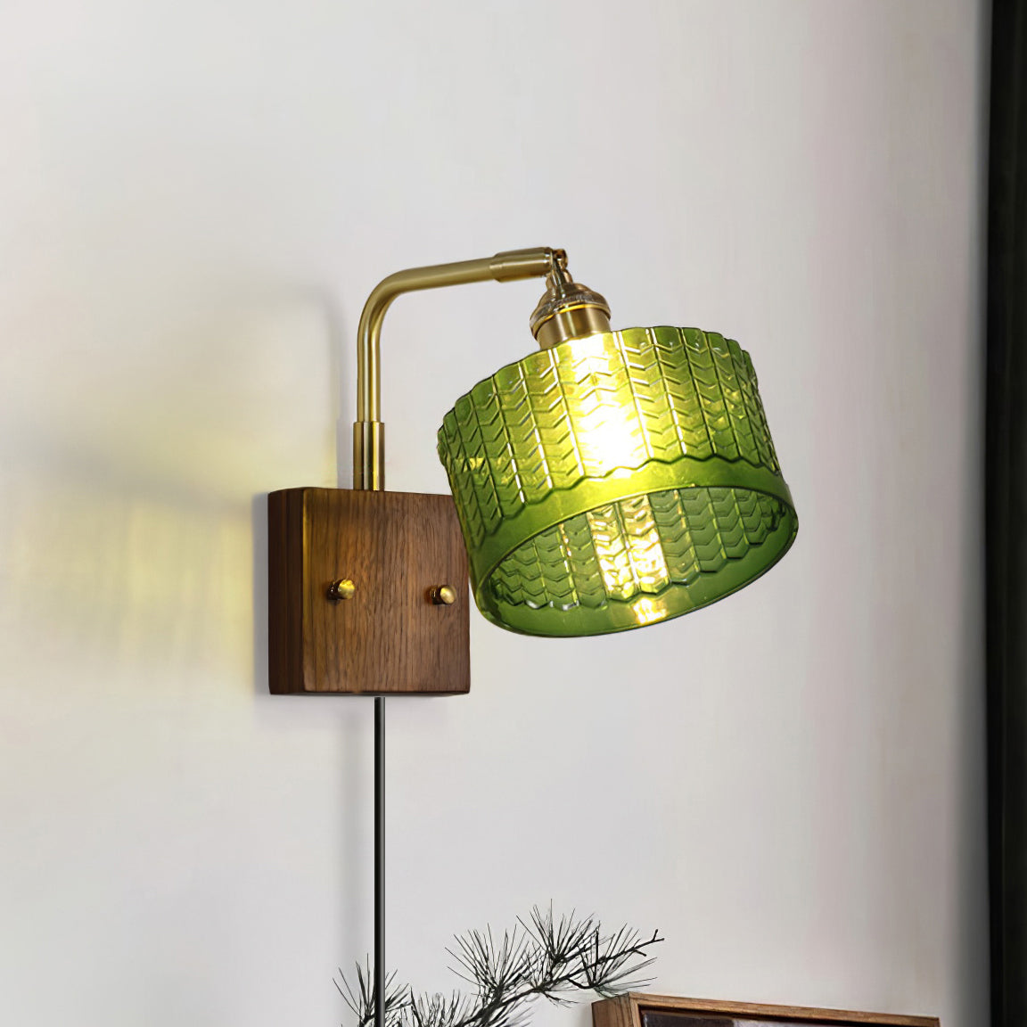 Plug In Wandleuchte, Vintage Design Dimmbar mit Stecker