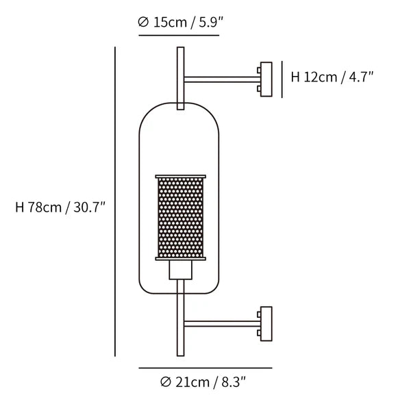 Moderne Wandlampe Metall Glas – Zylinder oder Kugel, nordisches Design