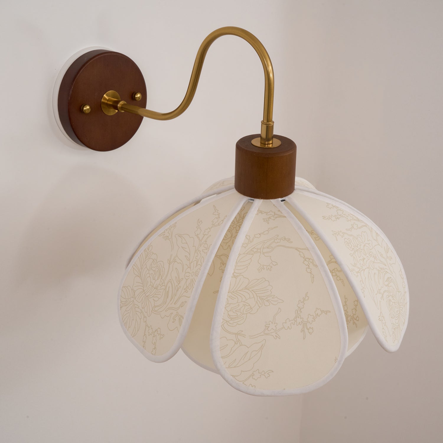 Baumwoll Pendelleuchte Gestreift, Walnuss Design Dimmbar Höhenverstellbar