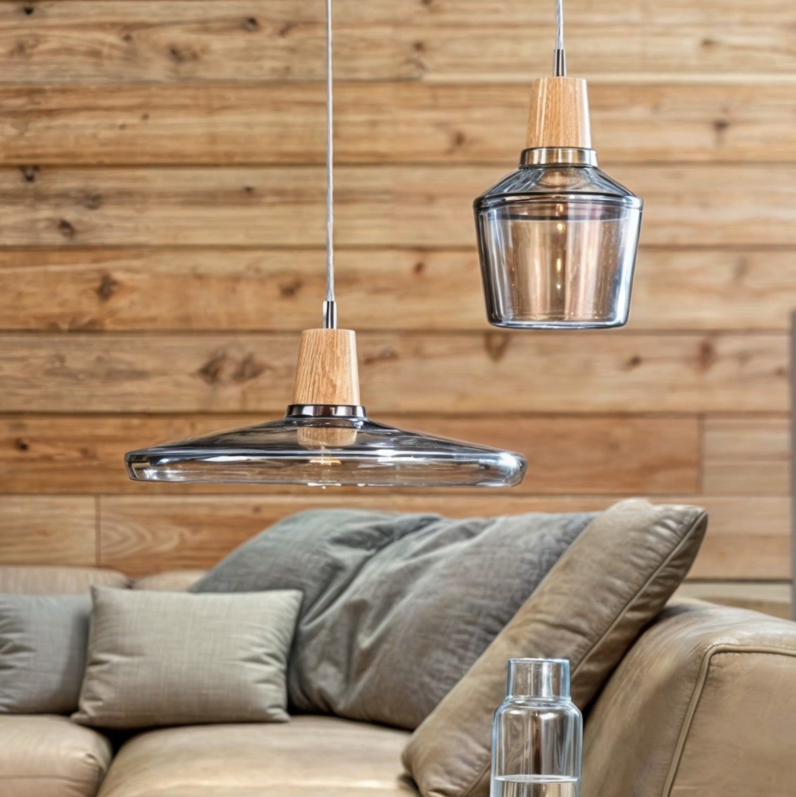 Moderne Glas-Deckenlampe