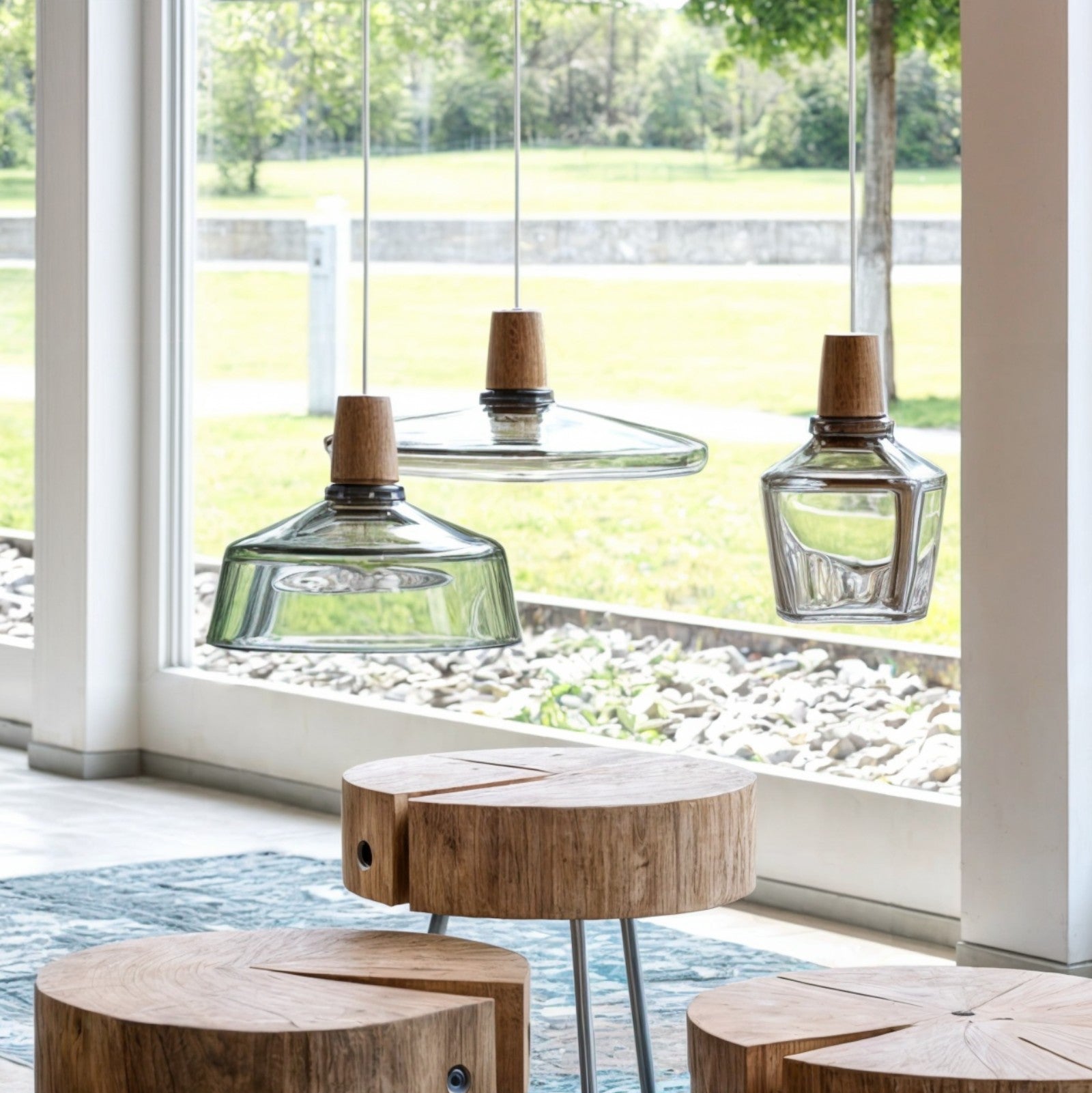 Moderne Glas-Deckenlampe