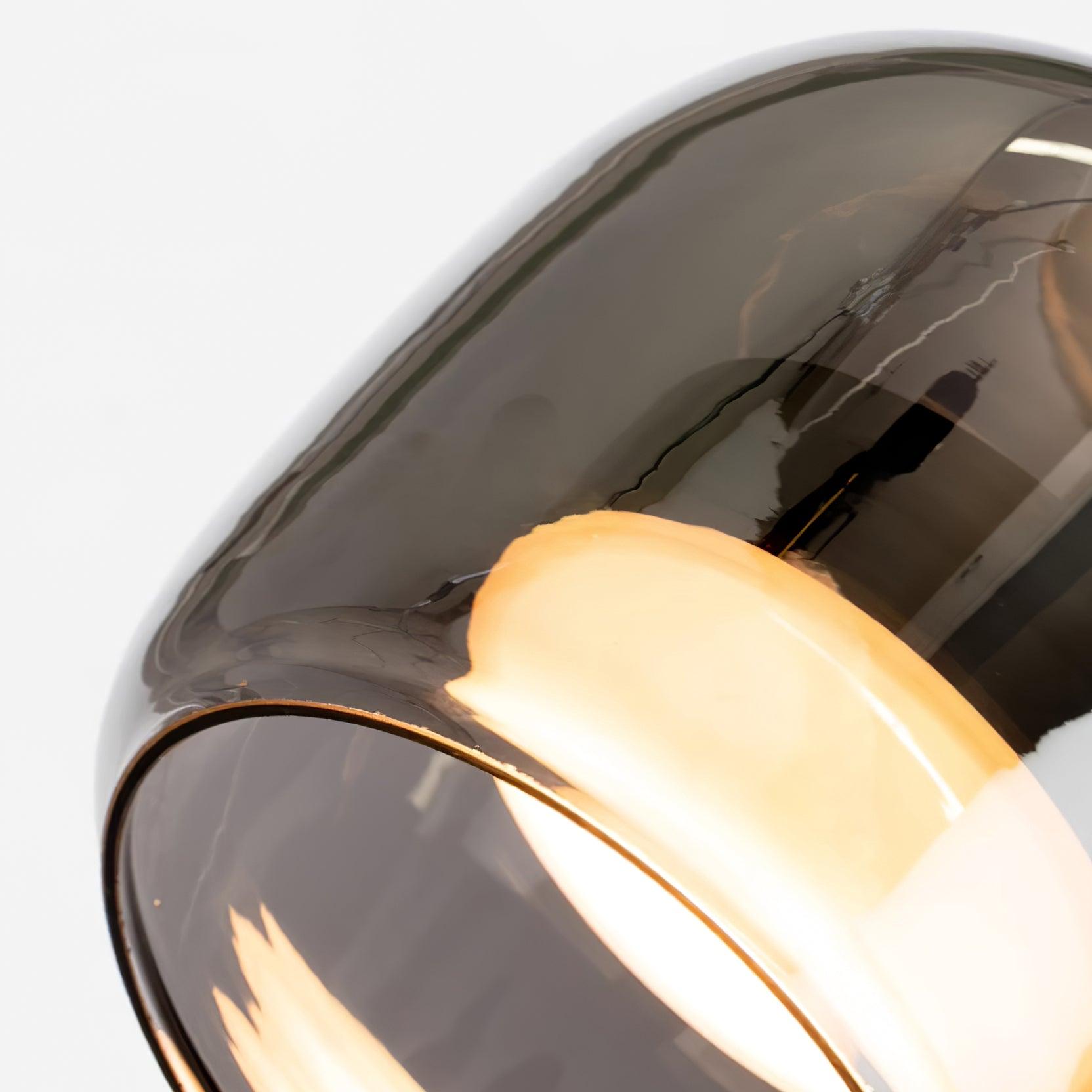 Rauchglas Pendelleuchte Kugel, LED Hängeleuchte modern