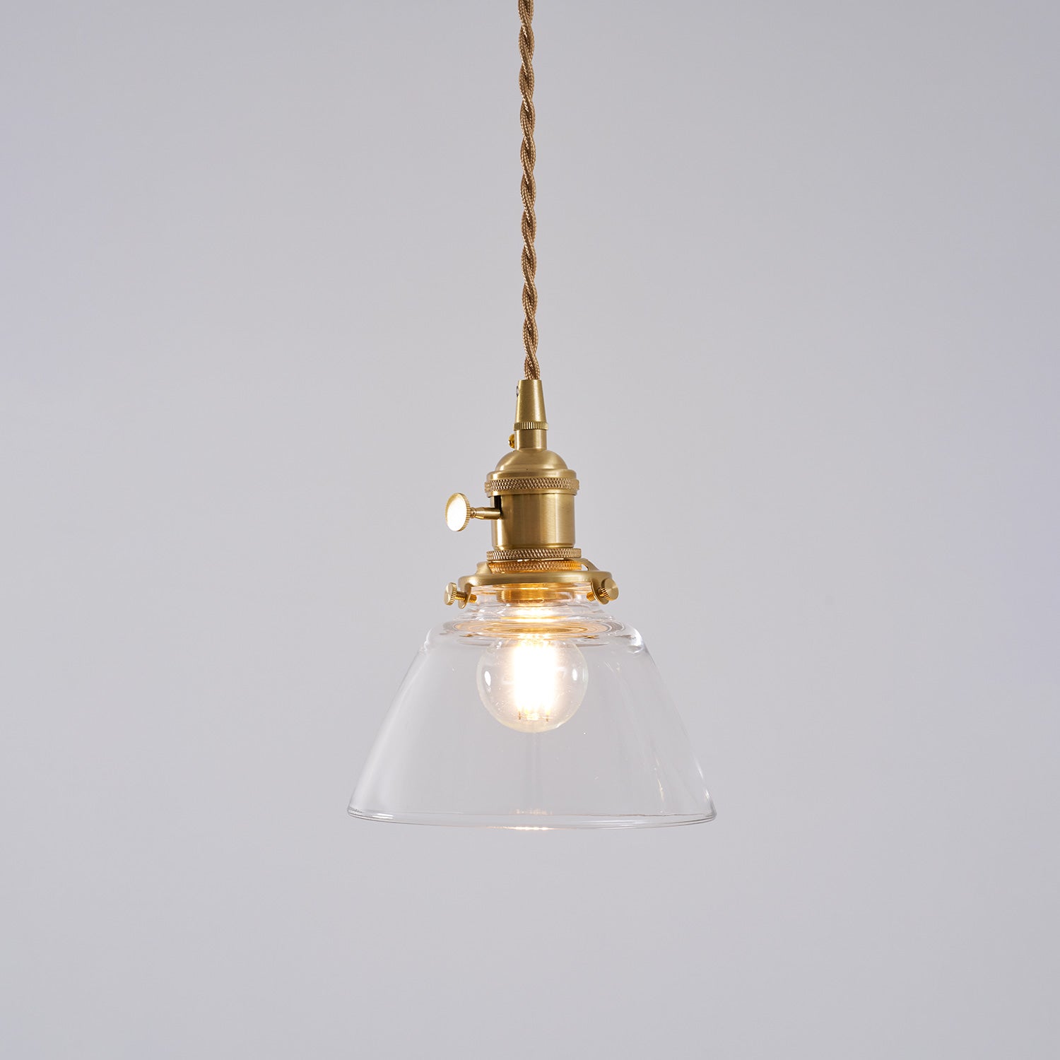 Glas Pendelleuchte, Vintage Design Dimmbar E27