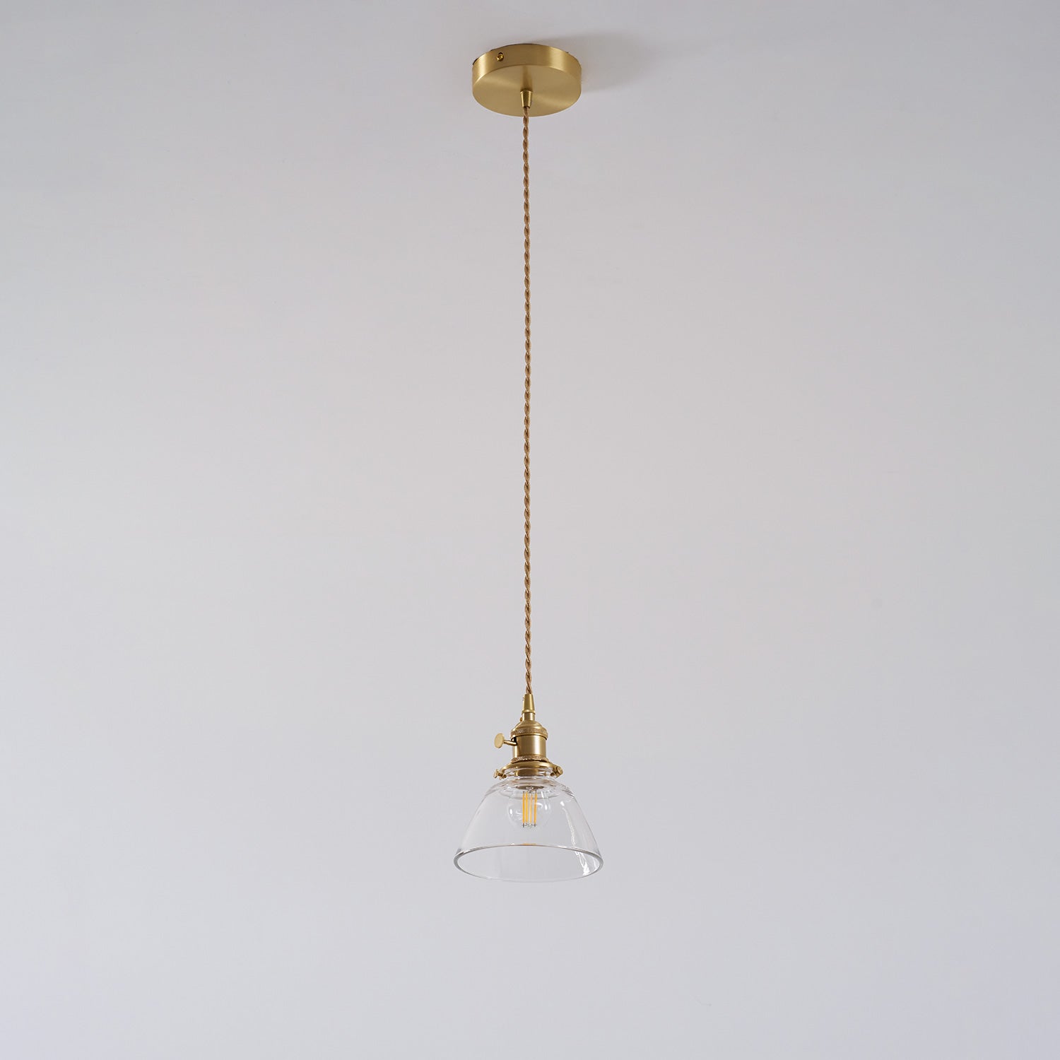 Glas Pendelleuchte, Vintage Design Dimmbar E27