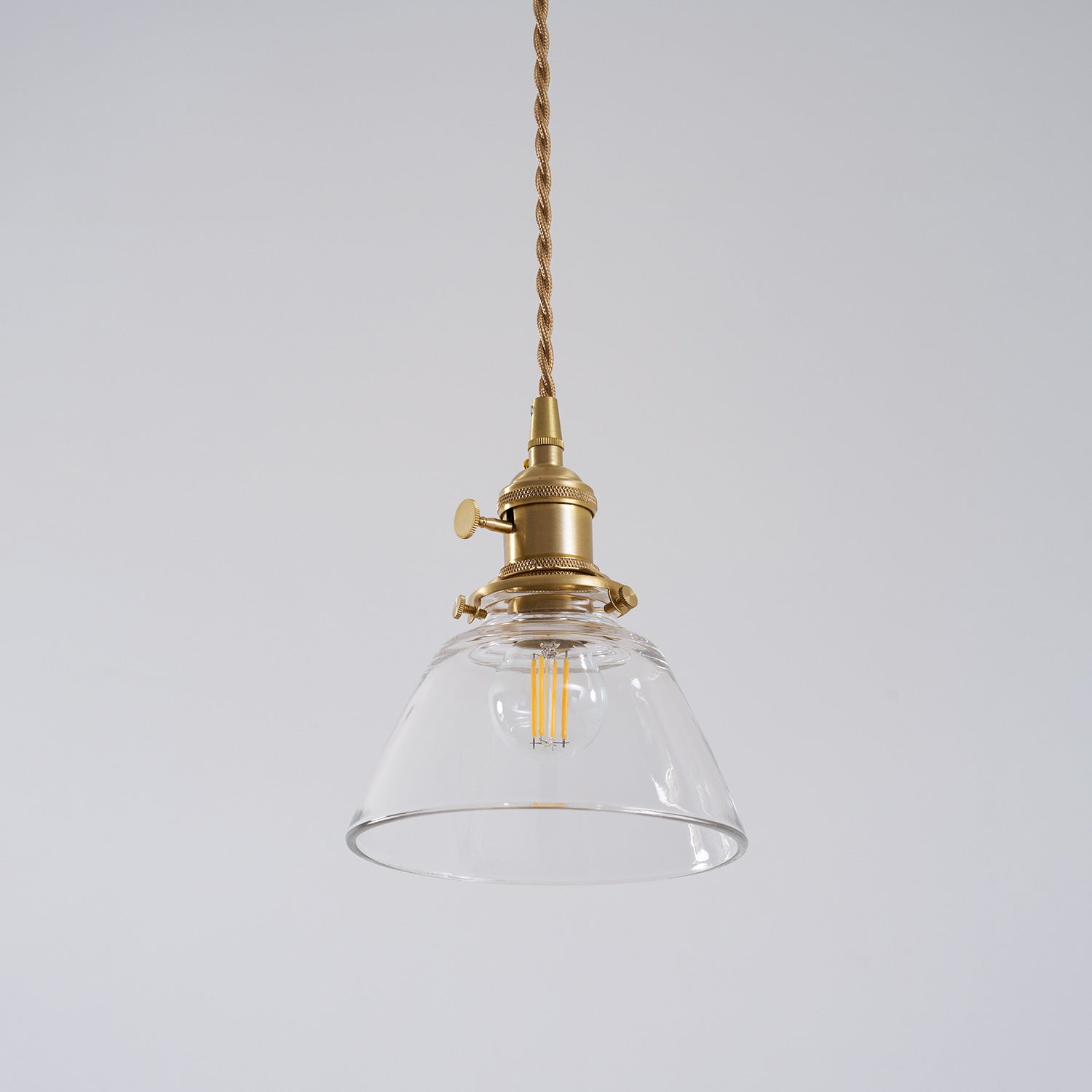 Glas Pendelleuchte, Vintage Design Dimmbar E27