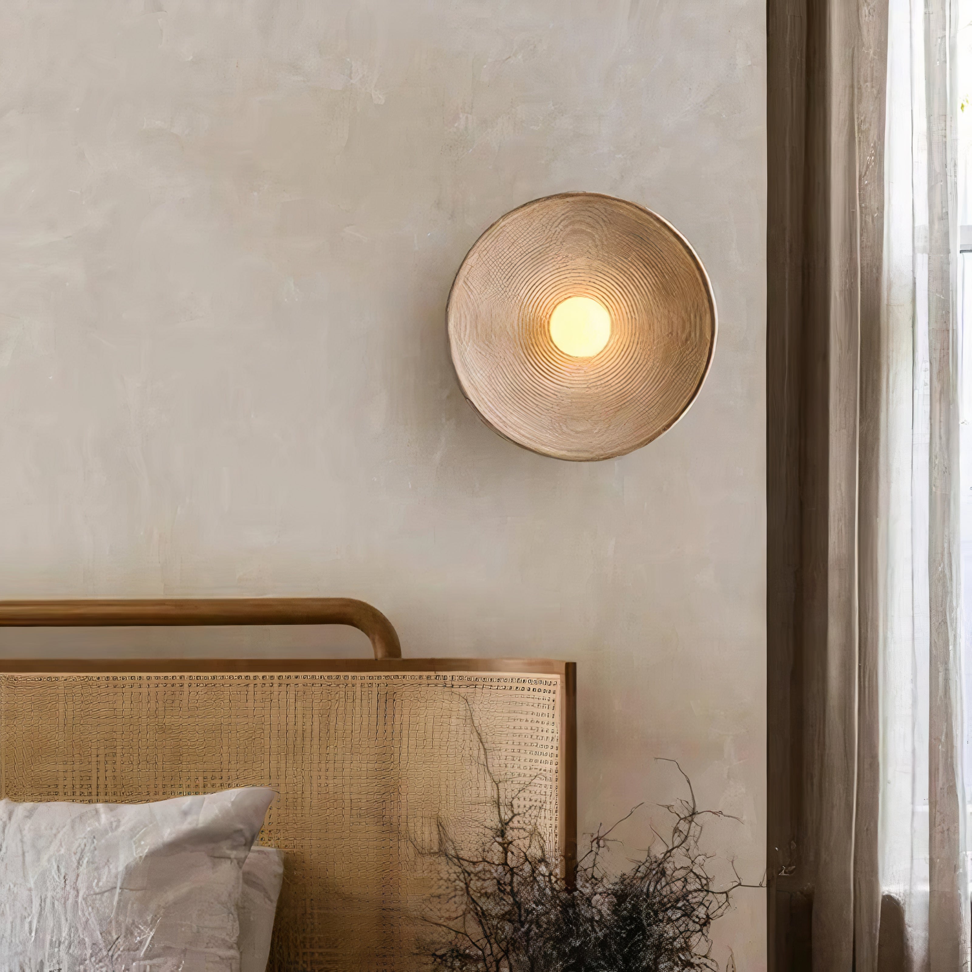 Moderne Retro Wandlampe aus Harz – Nordisches Design, Weiß oder Braun