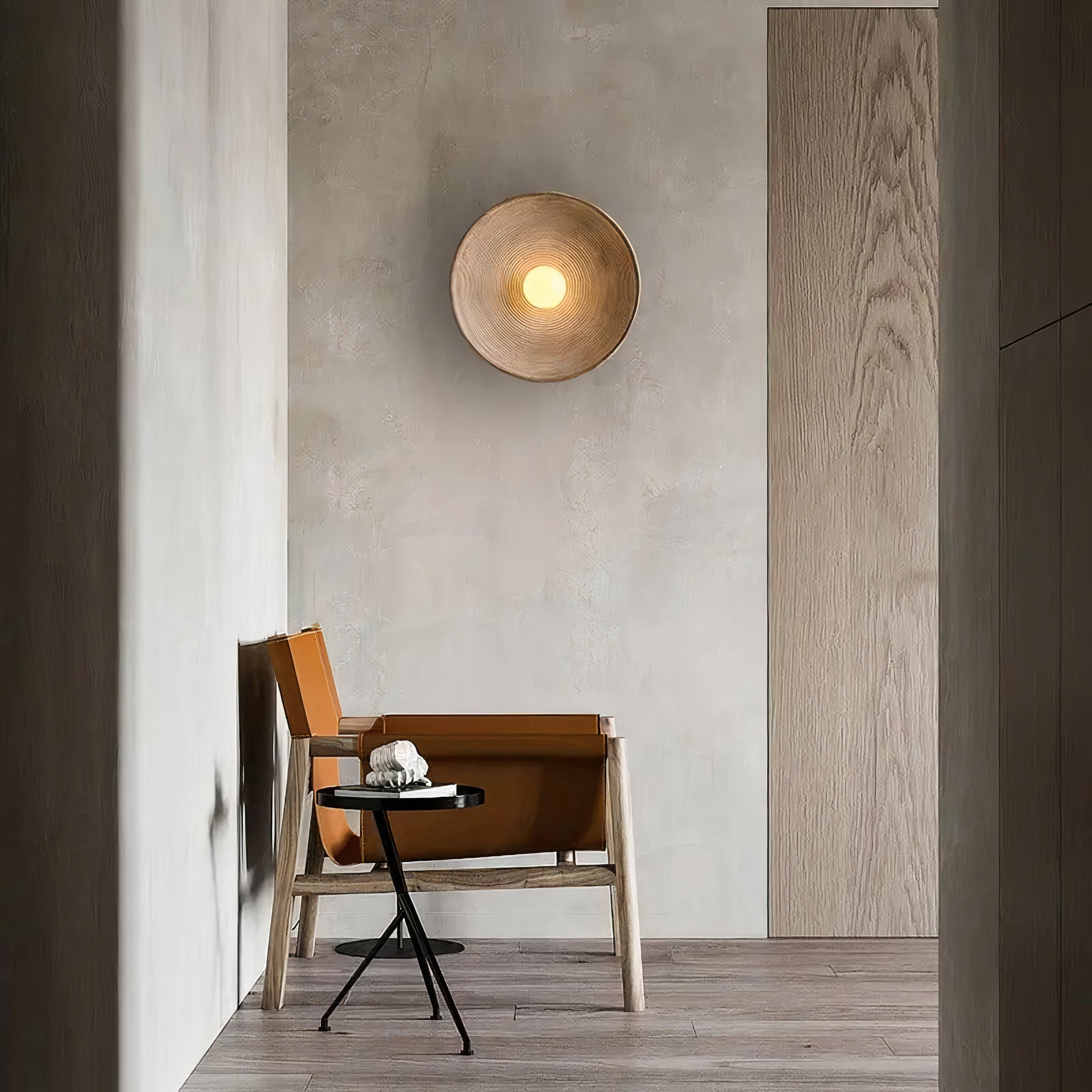 Moderne Retro Wandlampe aus Harz – Nordisches Design, Weiß oder Braun