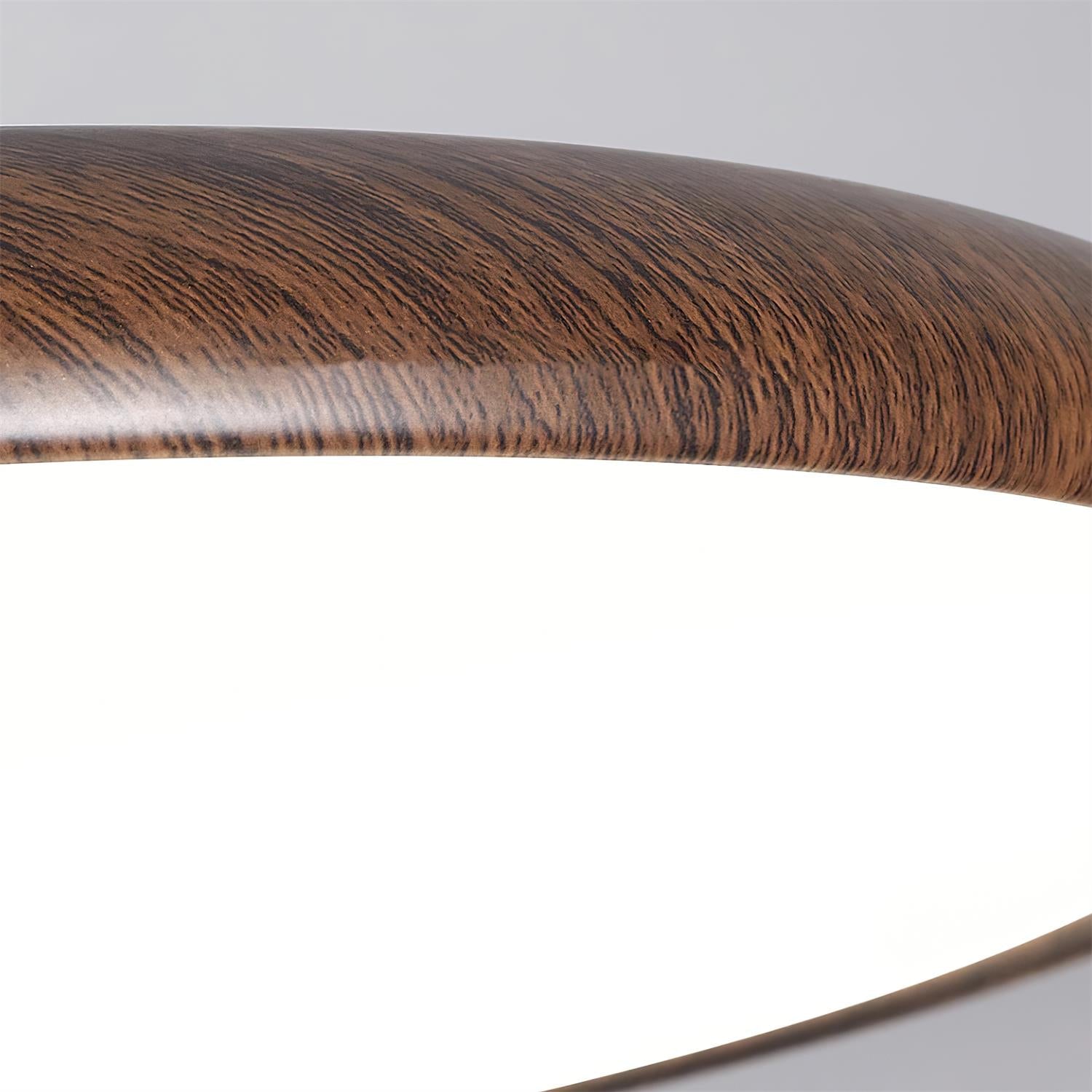 LED Deckenleuchte Rund Flach Holzoptik, Deckenlampe 3000K Modern