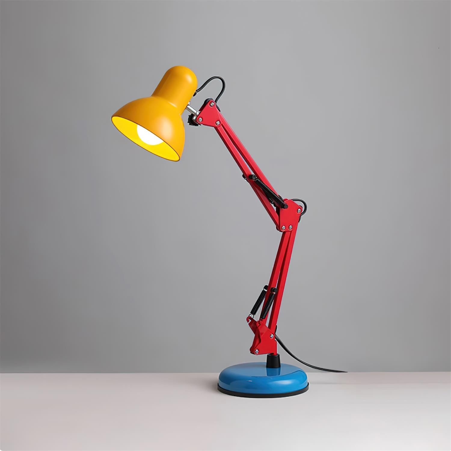 Tischlampe Metall Bunt, Verstellbarer Arm Modernes Design