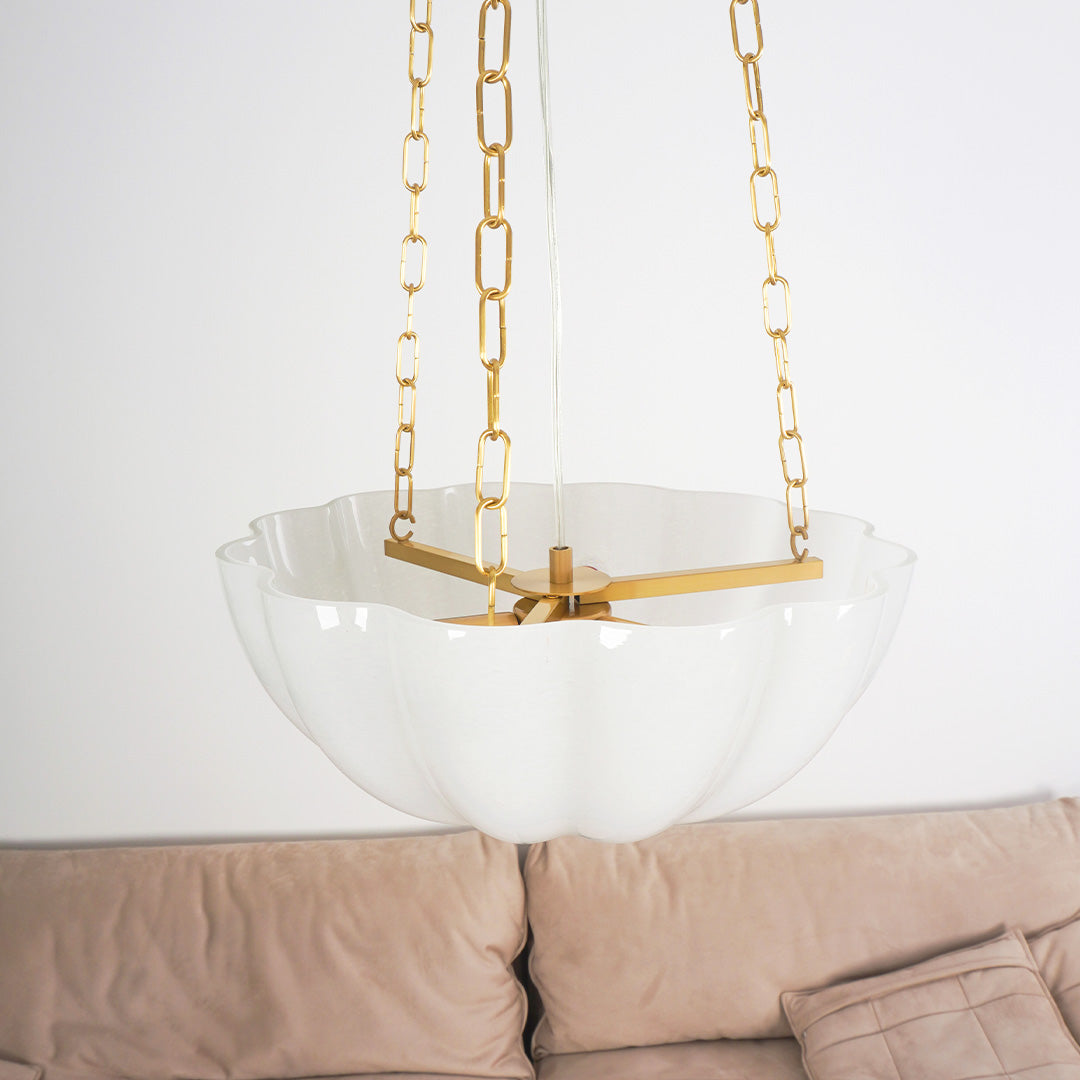 Glas Kronleuchter Blütendesign, Modernes Design E14