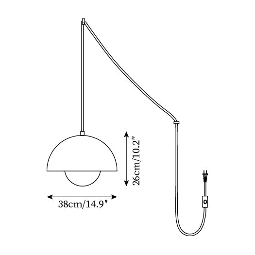 Plug In Pendelleuchte, Flowerpot Design Dimmbar mit Stecker