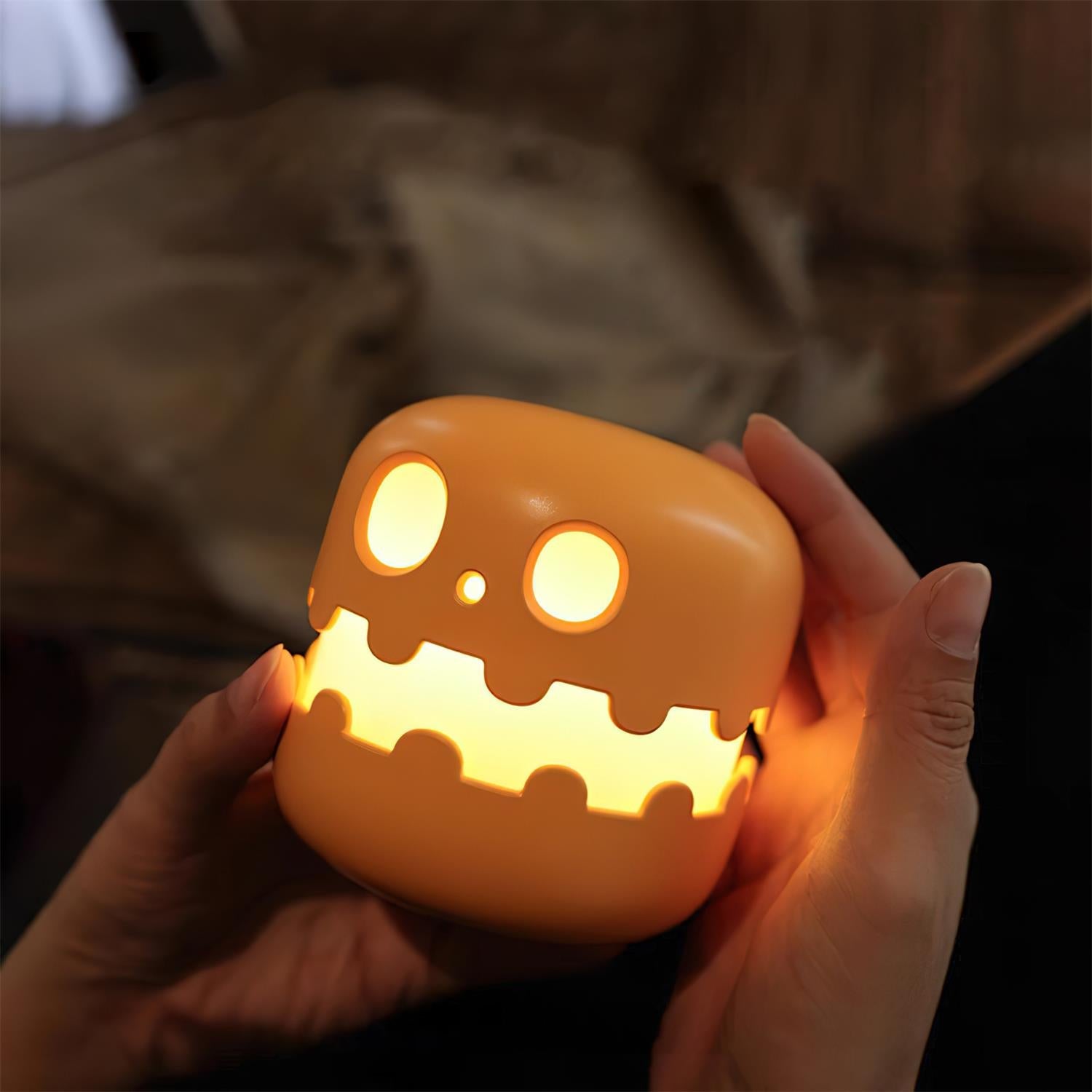 Kürbis Tischlampe, Verspieltes Design LED Dimmbar