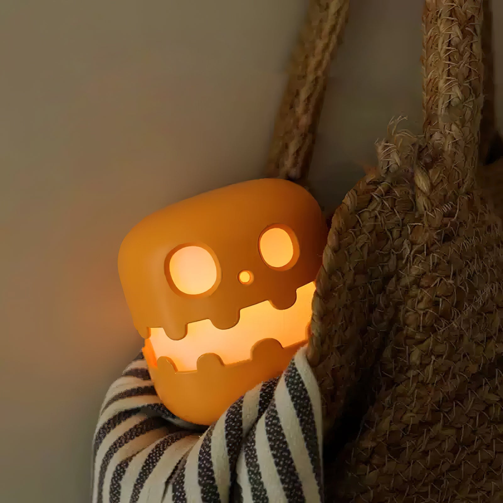 Kürbis Tischlampe, Verspieltes Design LED Dimmbar