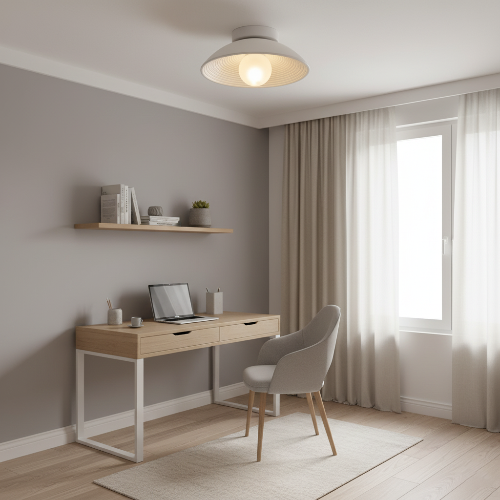 Deckenleuchte Rund Glas 27 cm, LED Flach Dimmbar für Wand & Decke