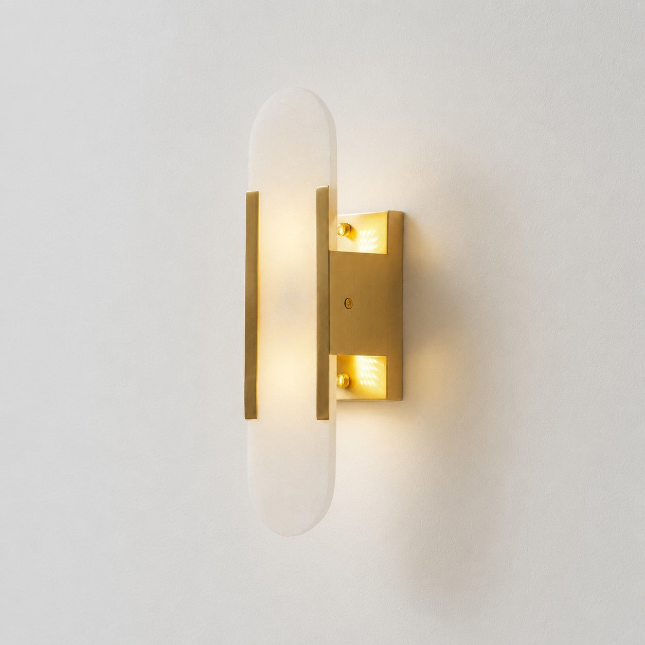 Alabaster Wandlampe Geometrisch, Modernes Design Dimmbar