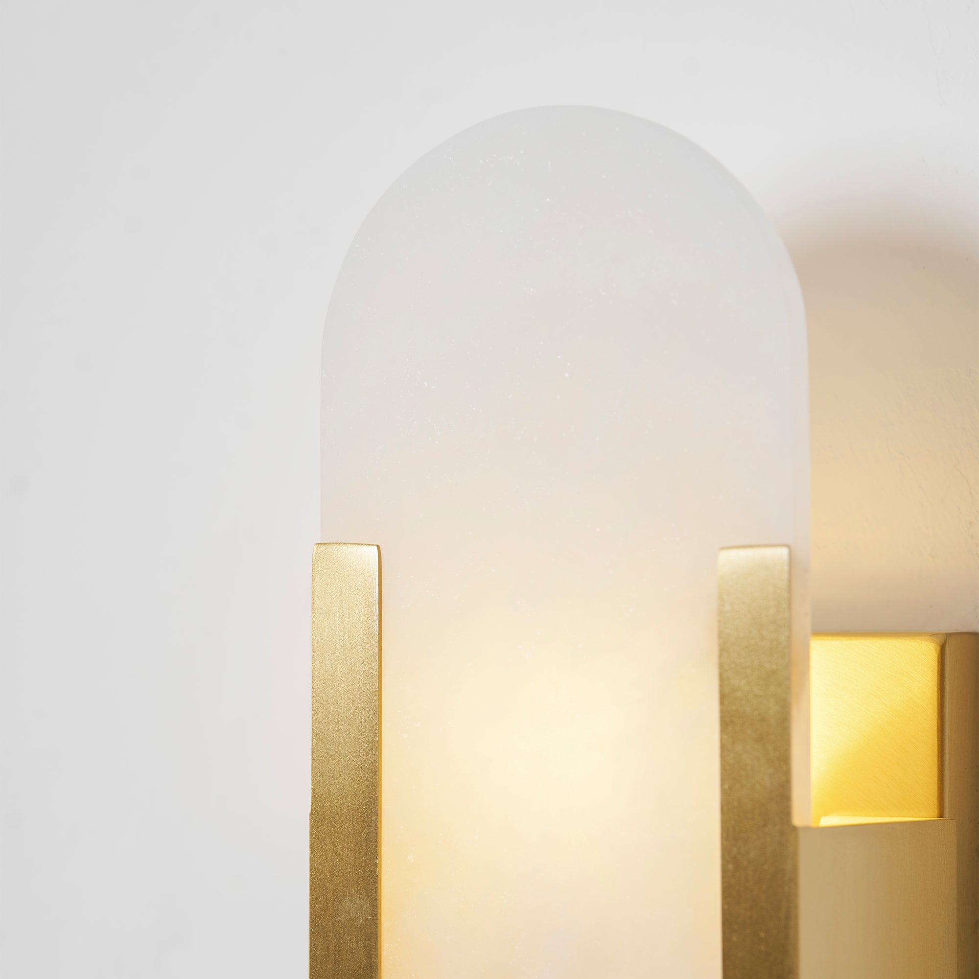 Alabaster Wandlampe Geometrisch, Modernes Design Dimmbar