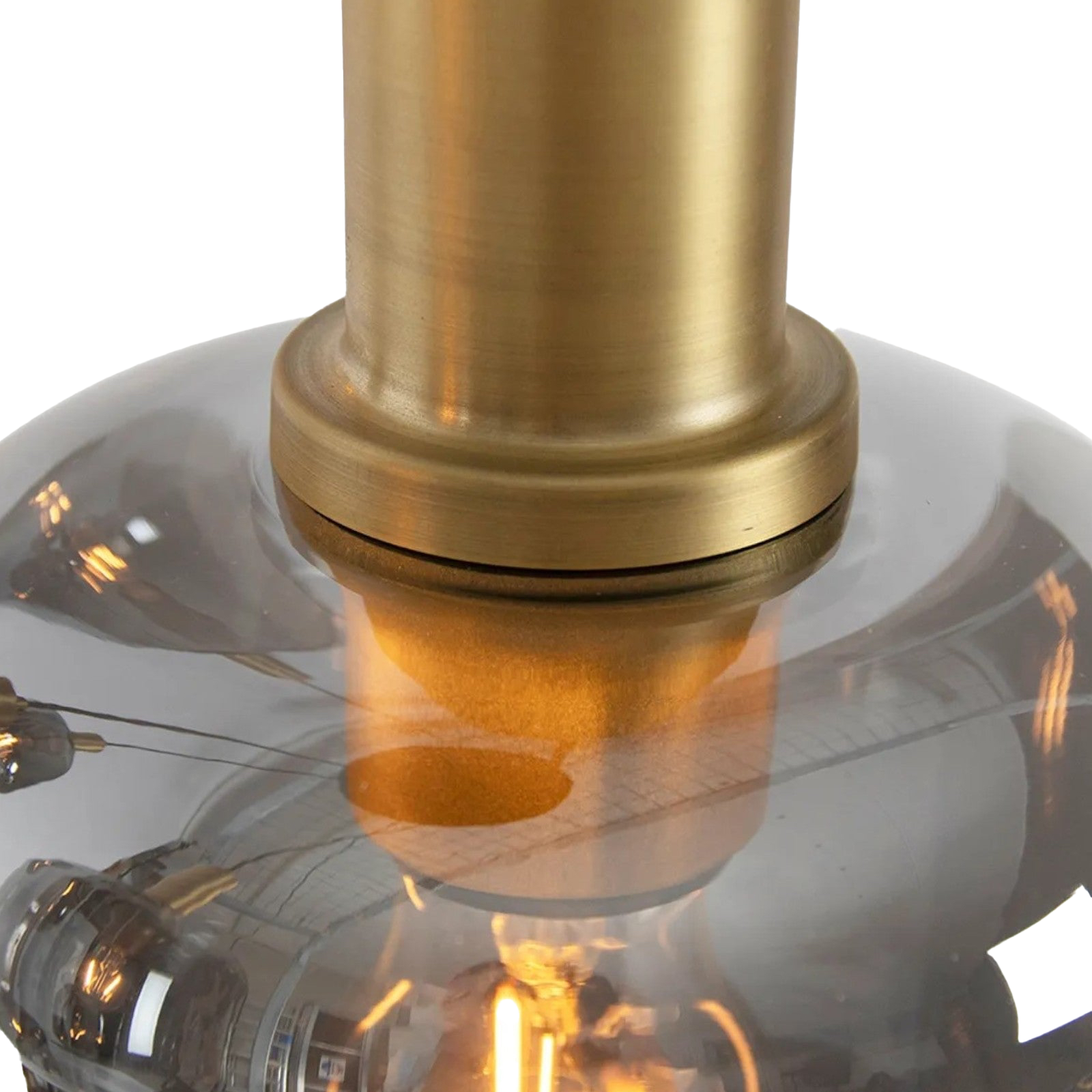 Moderne Glas-Deckenleuchte mit 5 Lichtquellen