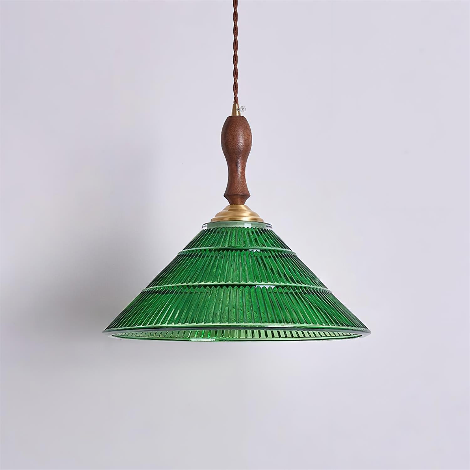 Grüne Pendelleuchte Glas, Vintage Design Dimmbar