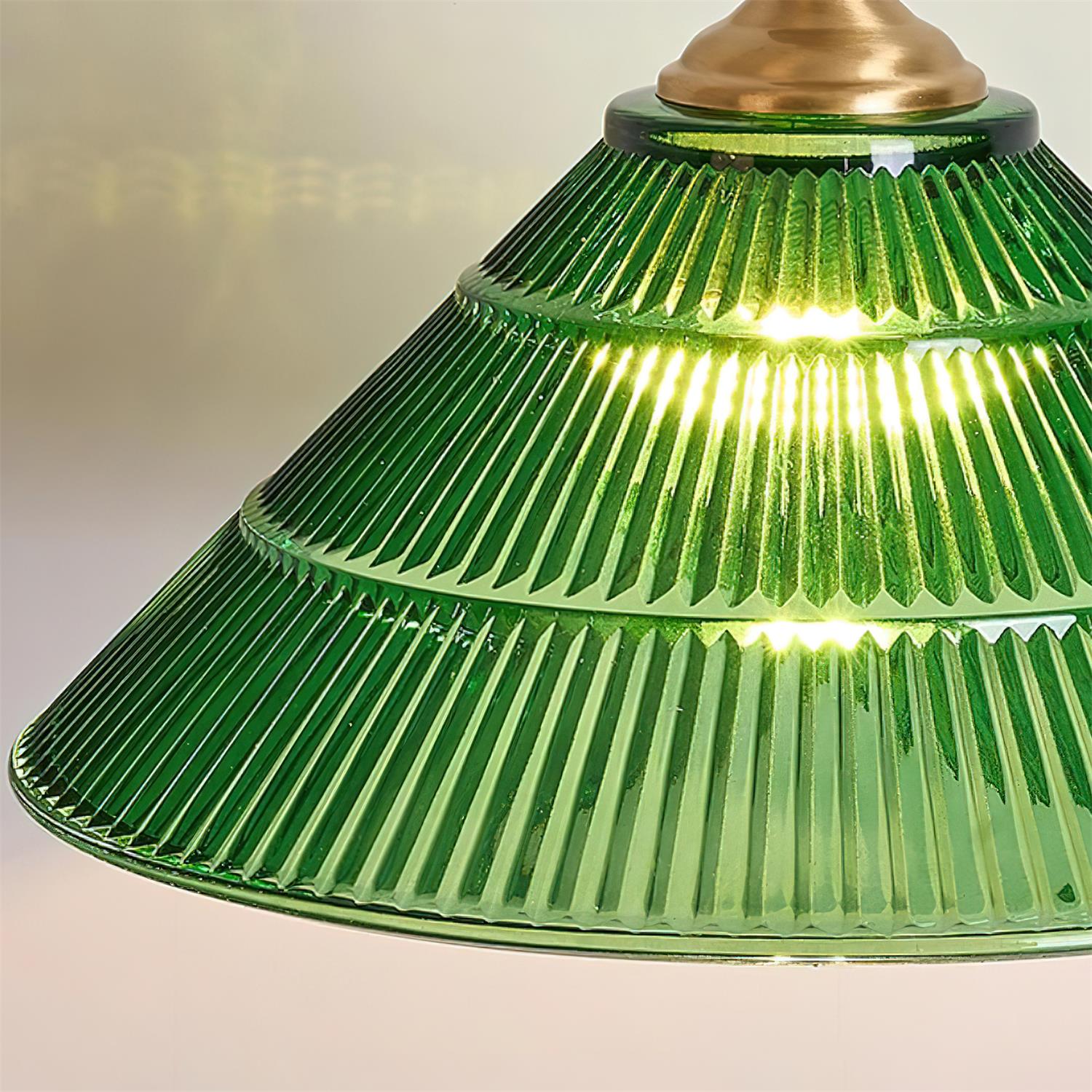 Grüne Pendelleuchte Glas, Vintage Design Dimmbar