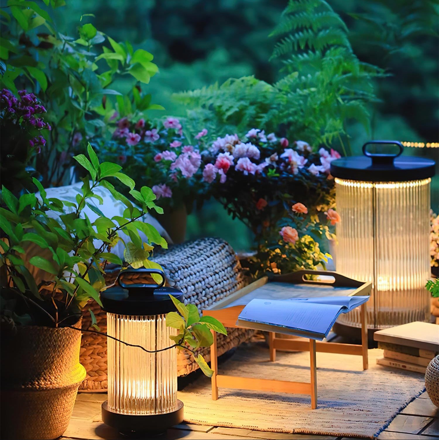 Außenwandleuchte Edelstahl Glas Geriffelt Modern Solar LED Warmweiß 3000K