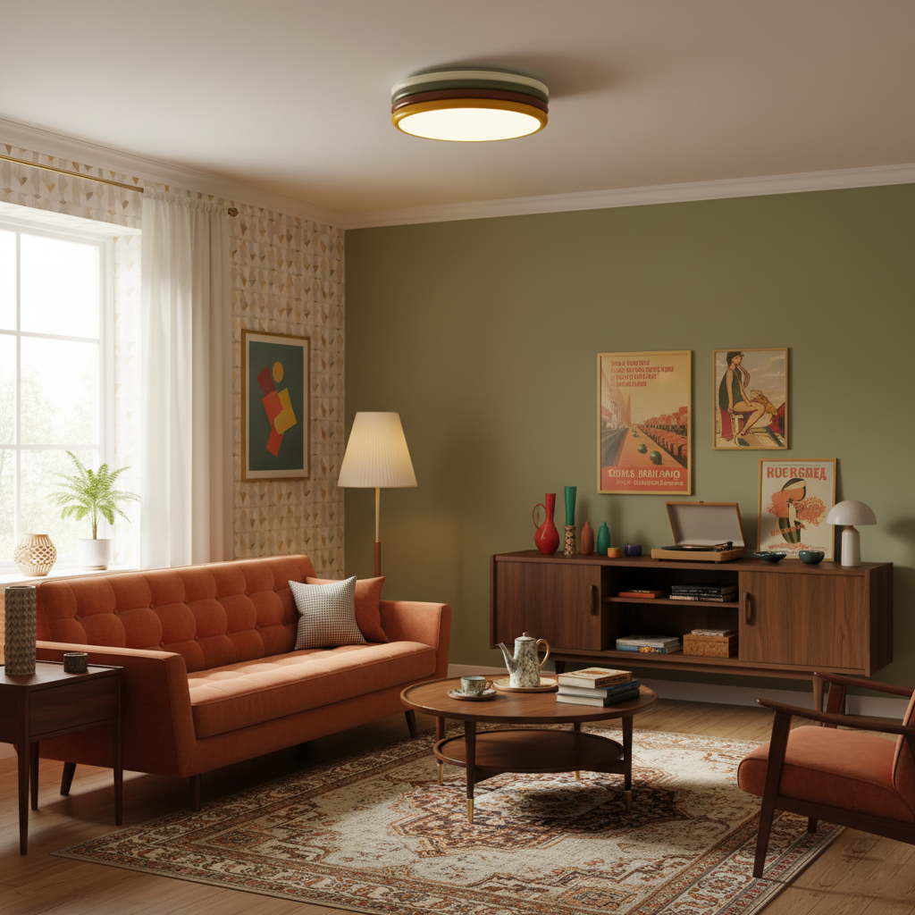 Deckenleuchte Metall Acryl, Rundes Design Warmweiß LED Dimmbar Mehrfarbig