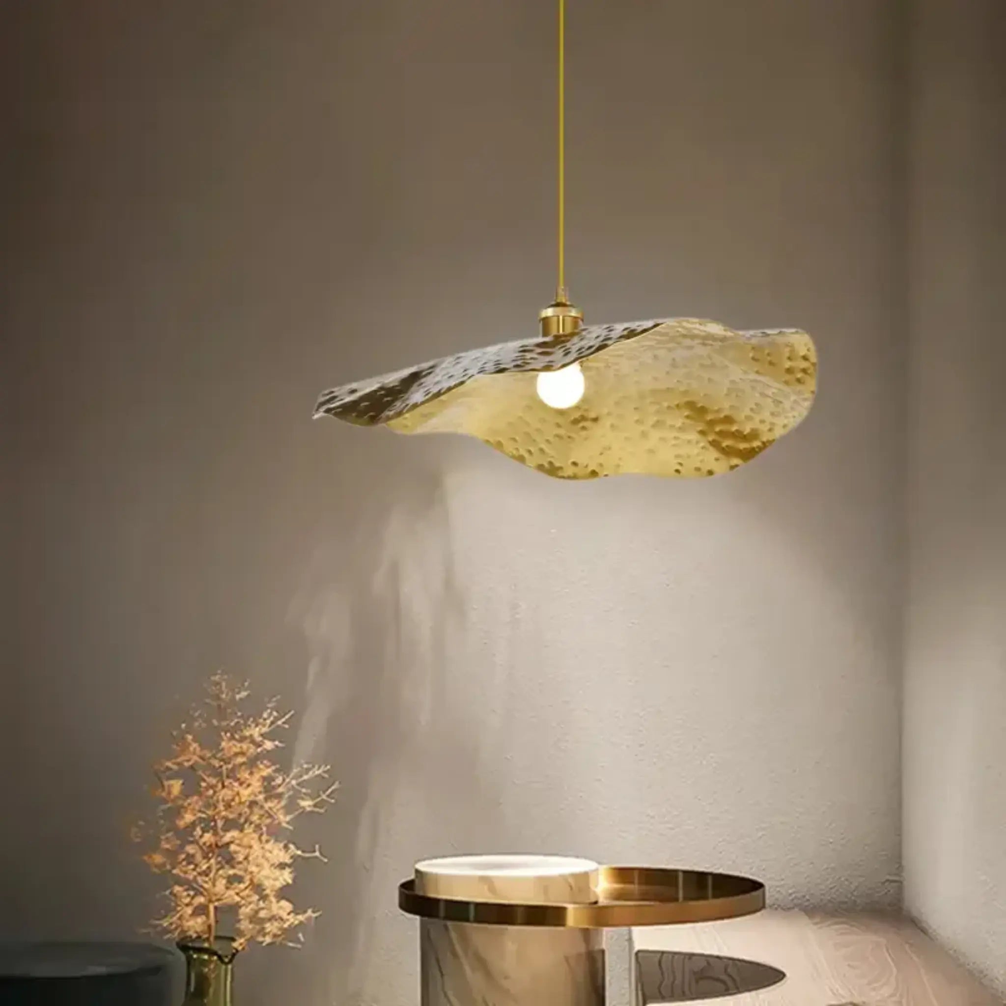 Hängelampe Rund Gold, Pendelleuchte Kugel E27 30/40/50 cm