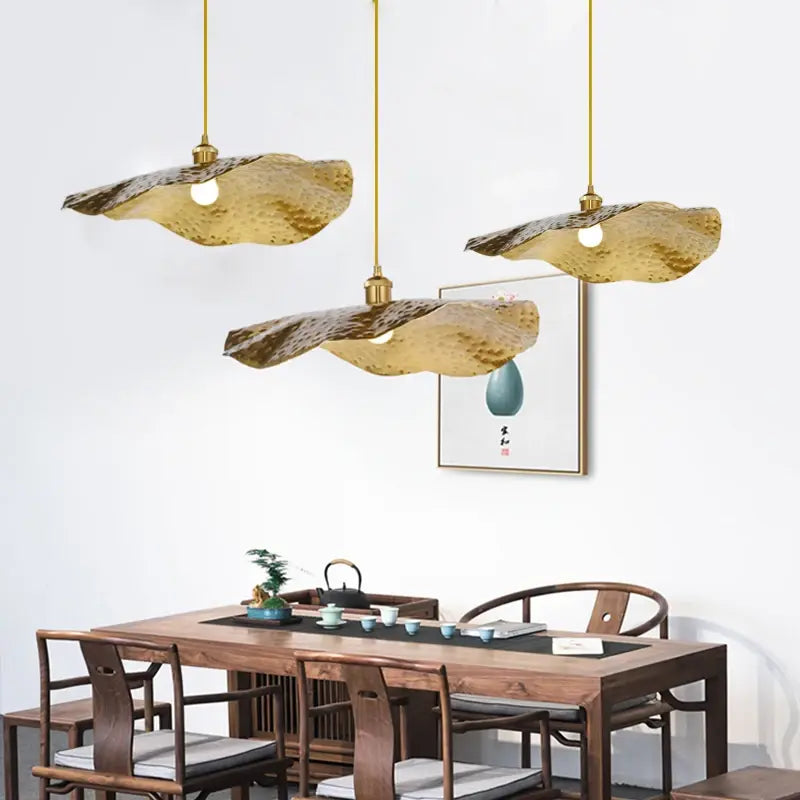 Hängelampe Rund Gold, Pendelleuchte Kugel E27 30/40/50 cm