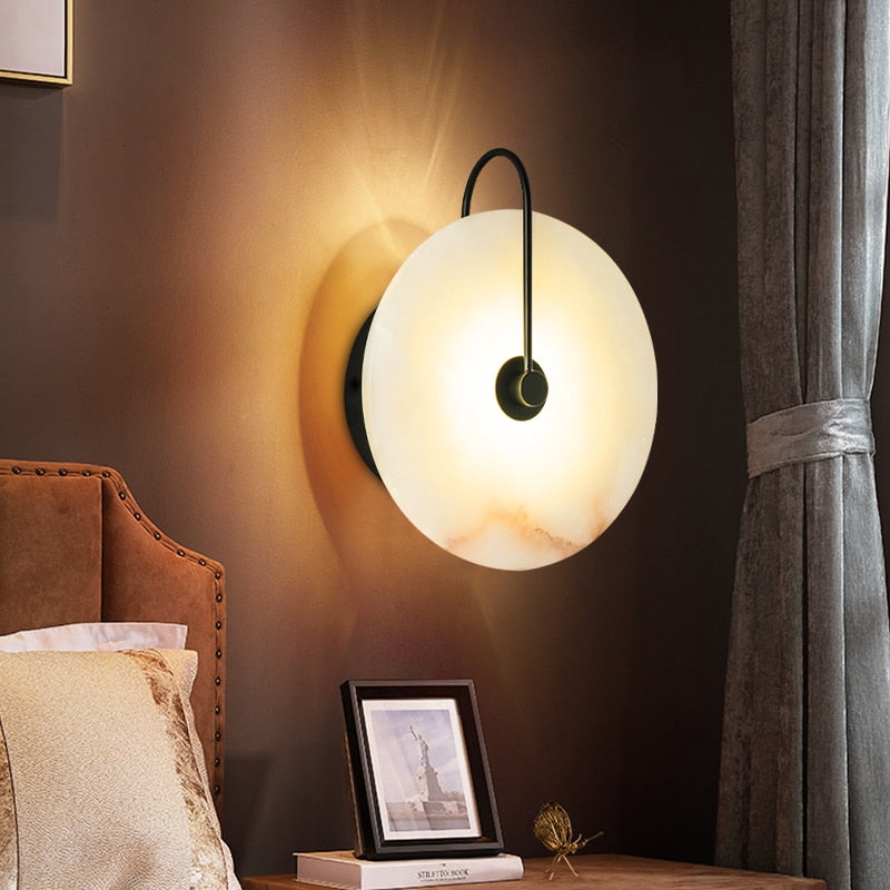 LED Wandleuchte Marmor, Modern, Wandlampe, Ø16/25 cm