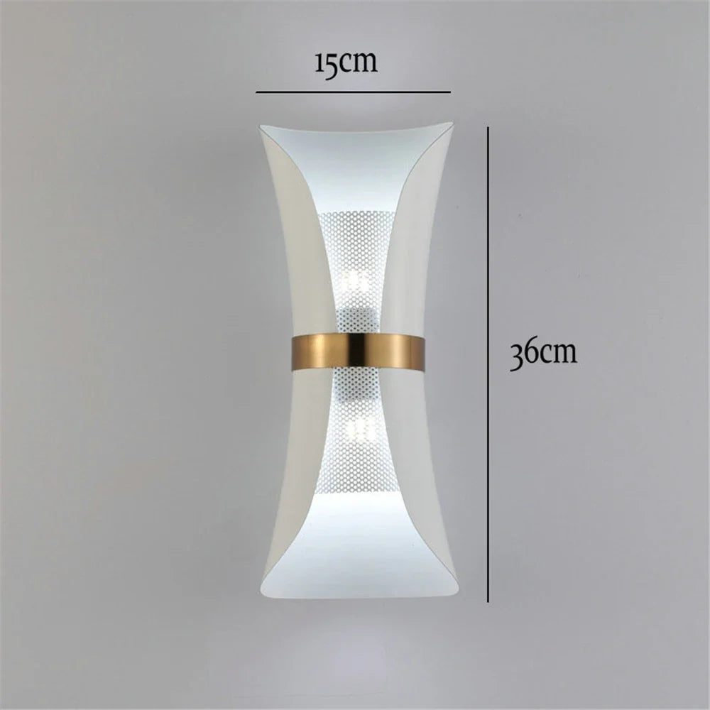 LED Wandleuchte Up Down 2-flammig, Wandlampe schwarz gold