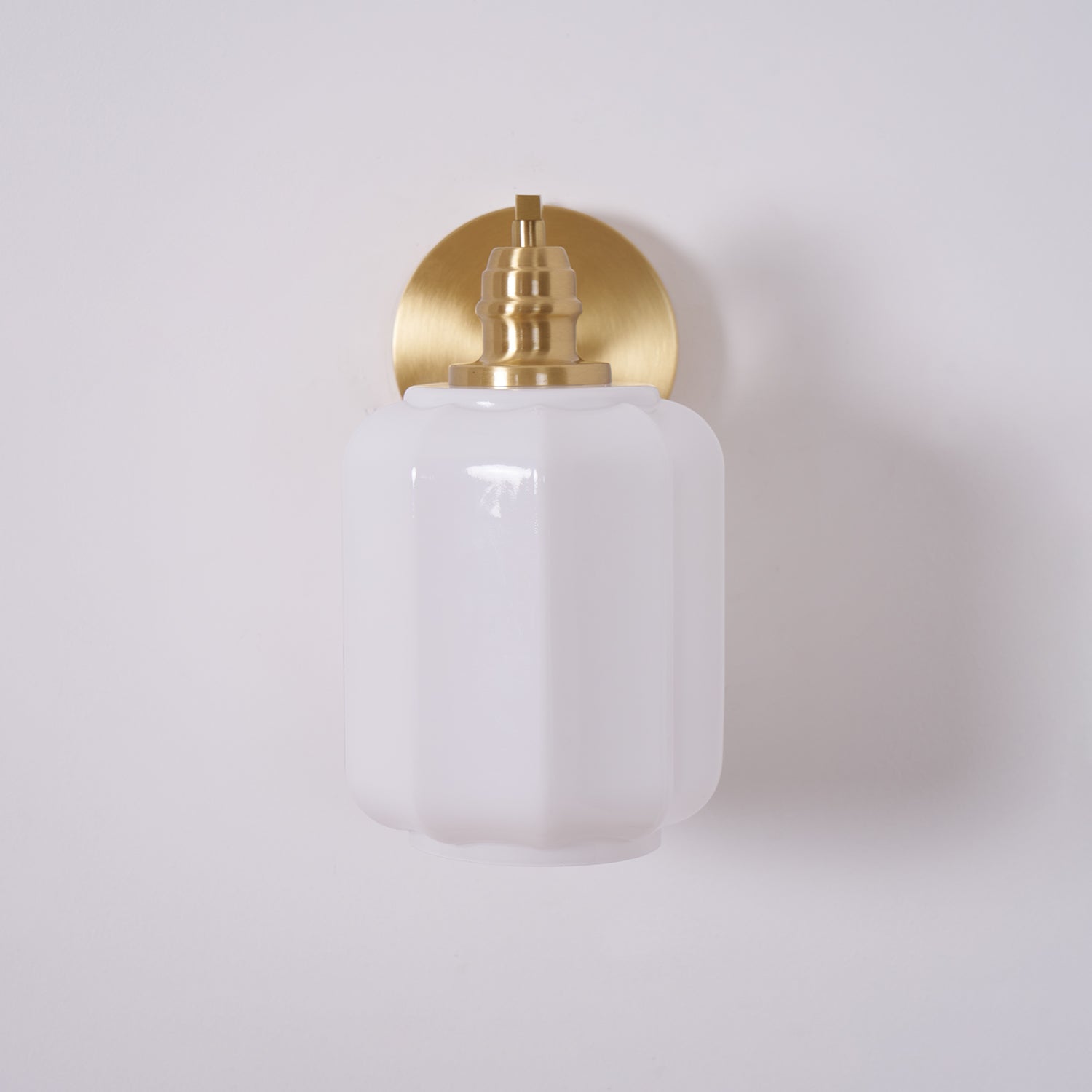 Wandleuchte Messing Glas, Vintage Design Dimmbar E27