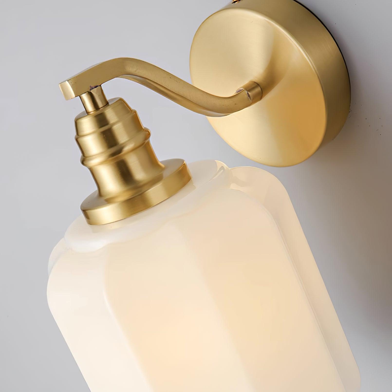 Wandleuchte Messing Glas, Vintage Design Dimmbar E27