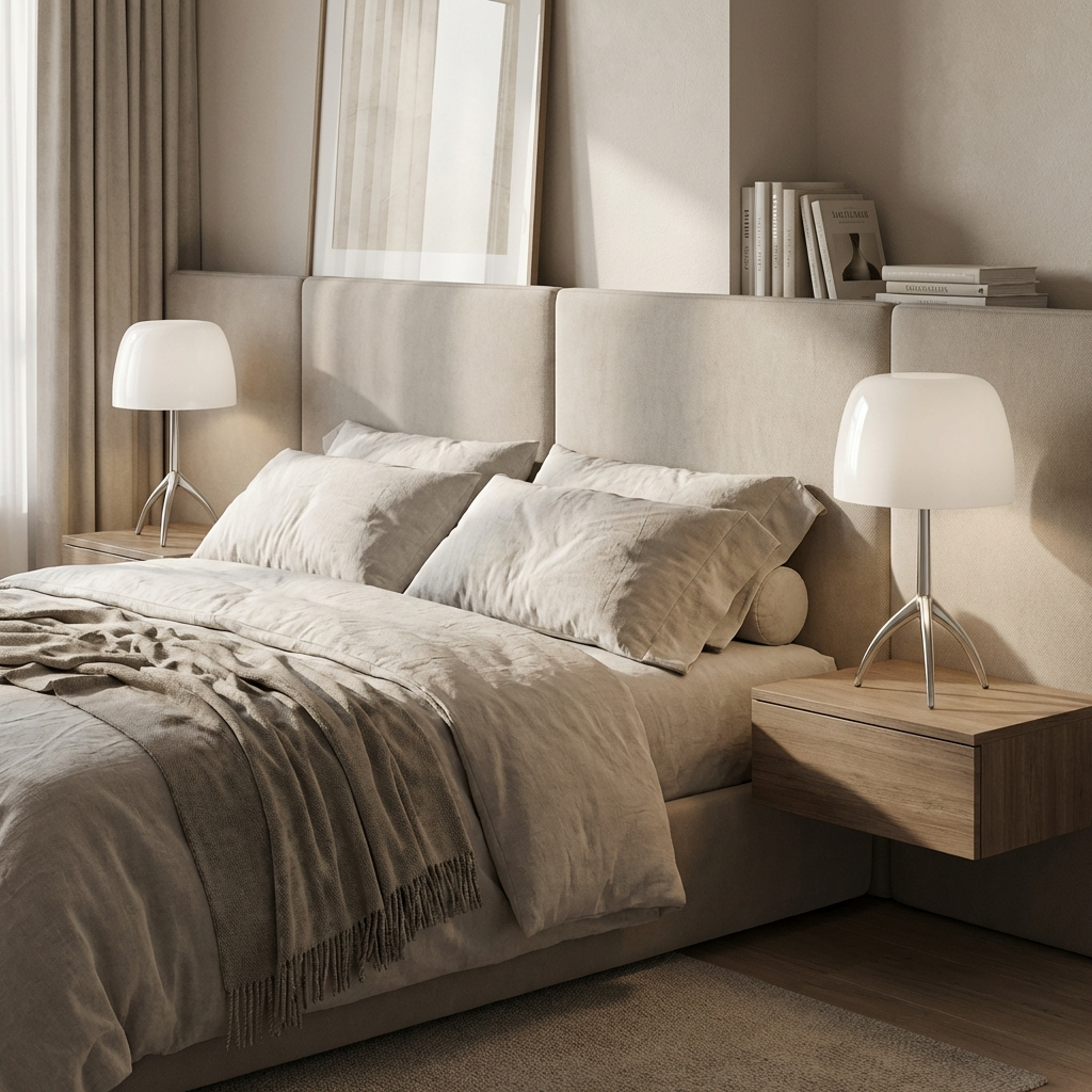 Dreibein Tischlampe Glas, Italienisches Design Skandinavischer Stil