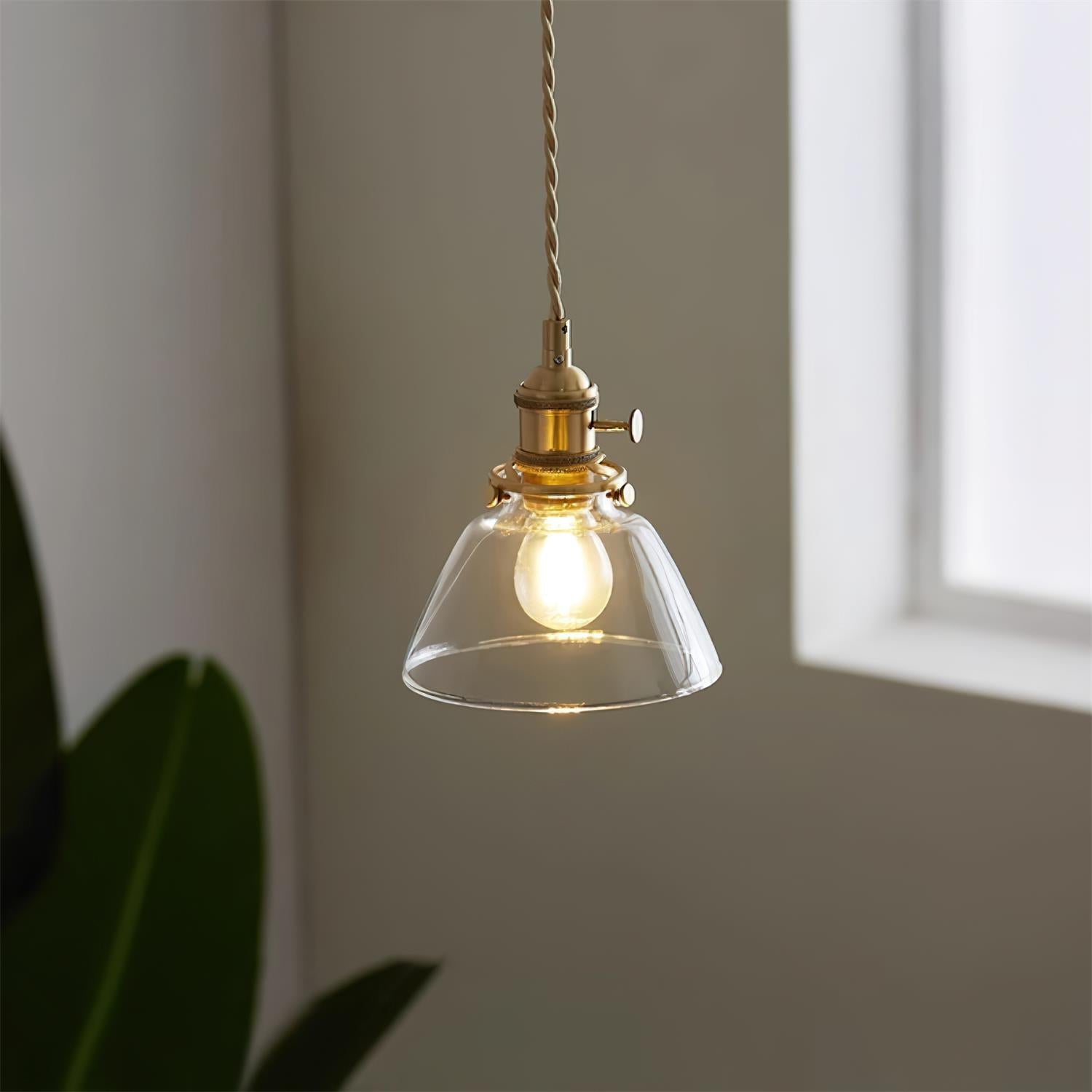 Glas Pendelleuchte, Vintage Design Dimmbar E27