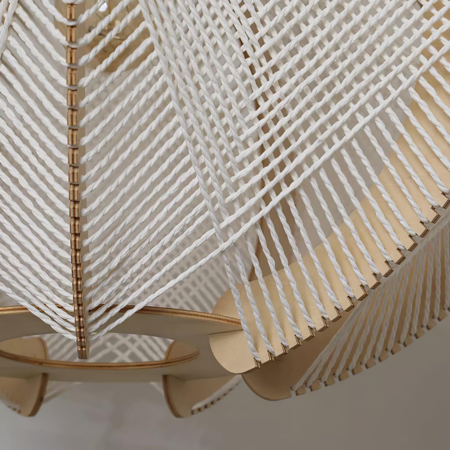 Rattan Pendelleuchte Natur Ø45 cm, Boho Design Handgefertigt