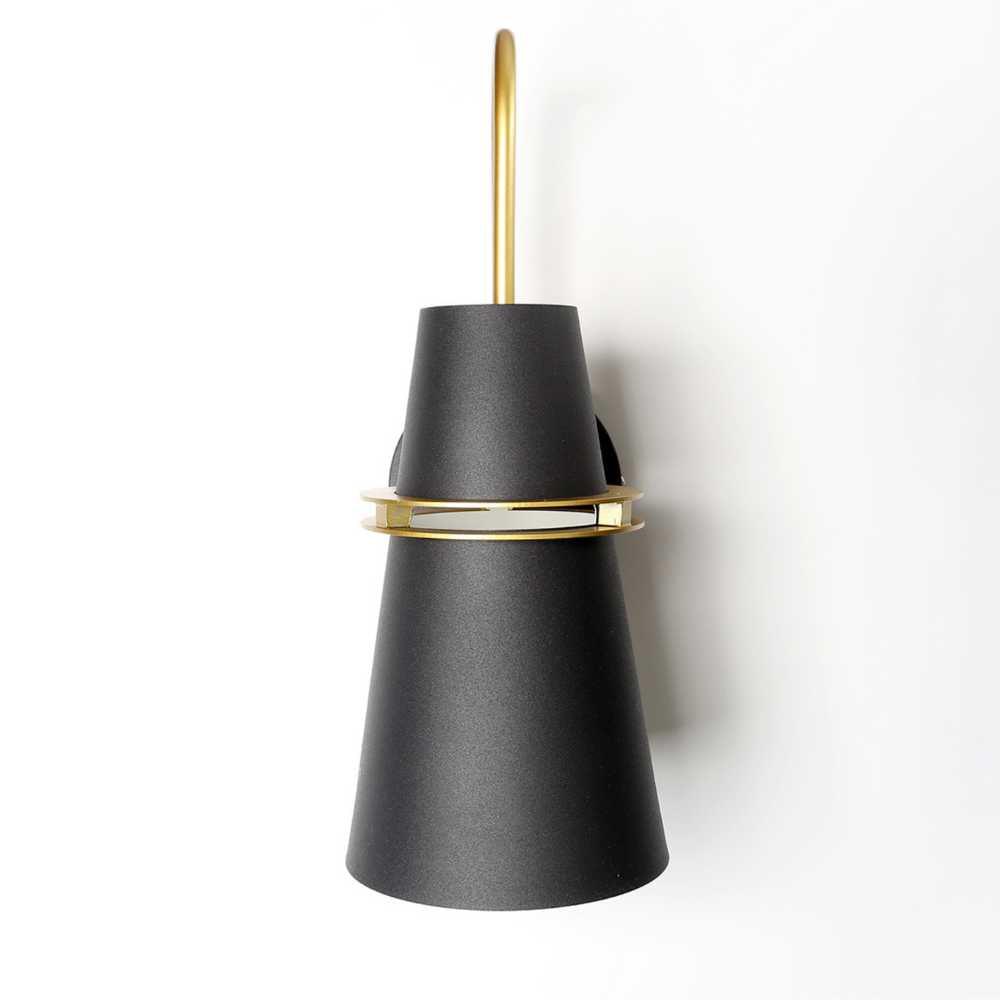 Moderne Wandlampe aus Metall, Skandinavisches Design, Schwarz / Weiß / Blau, E27