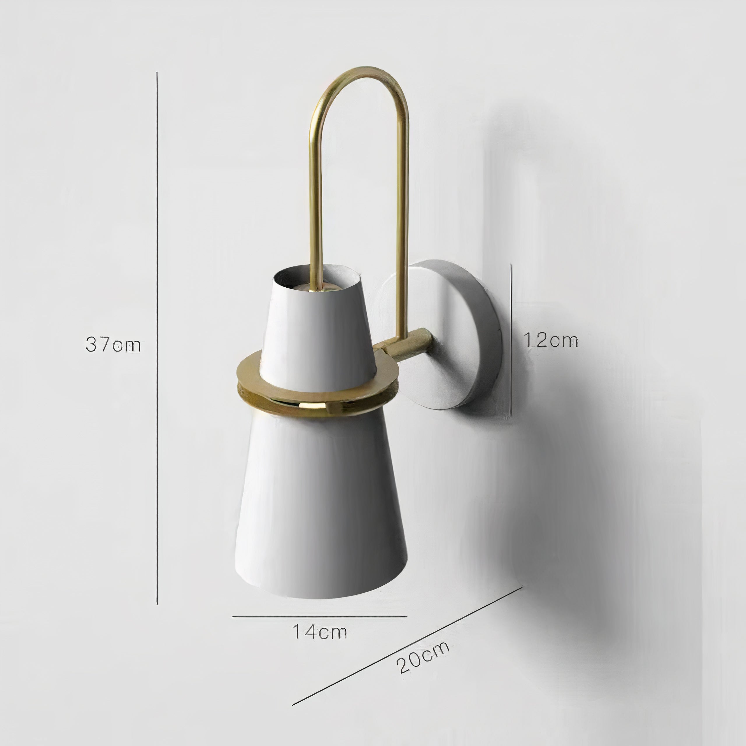 Moderne Wandlampe aus Metall, Skandinavisches Design, Schwarz / Weiß / Blau, E27