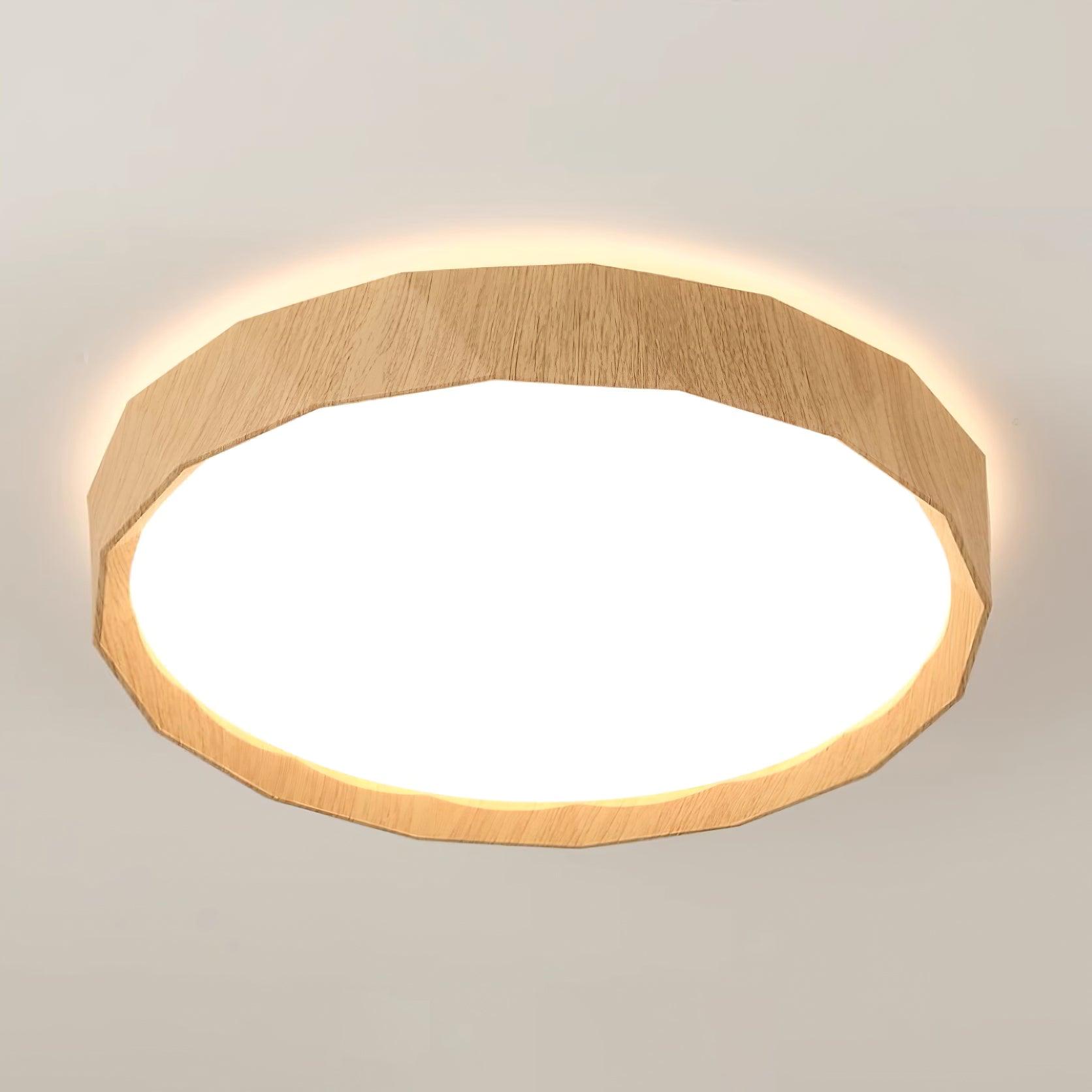 Wabi-Sabi Deckenleuchte Walnuss, Metall Acryl, LED Warmweiß 3000K