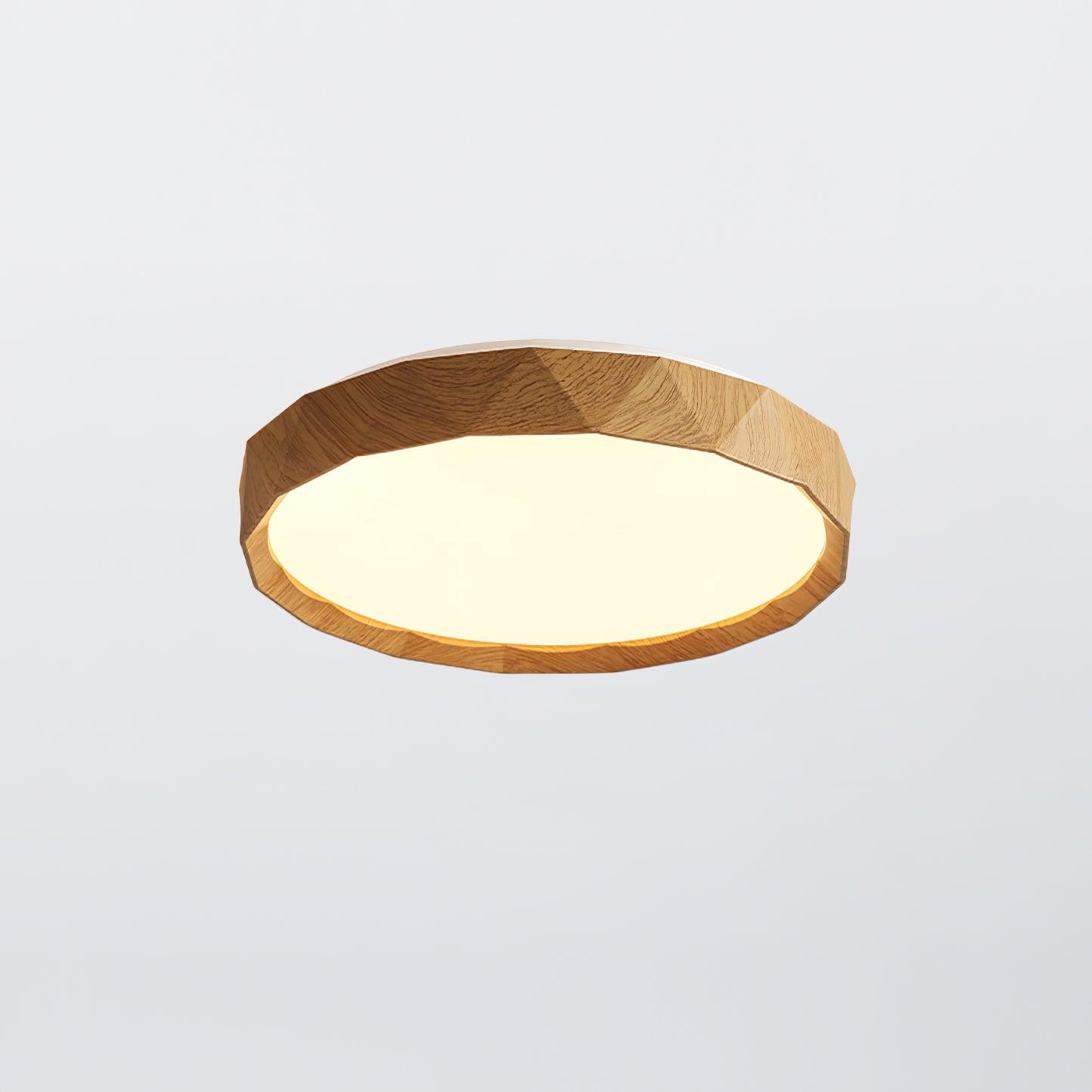 Wabi-Sabi Deckenleuchte Walnuss, Metall Acryl, LED Warmweiß 3000K