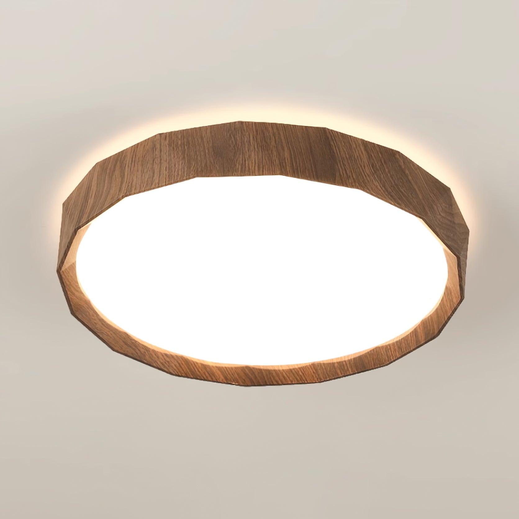 Wabi-Sabi Deckenleuchte Walnuss, Metall Acryl, LED Warmweiß 3000K