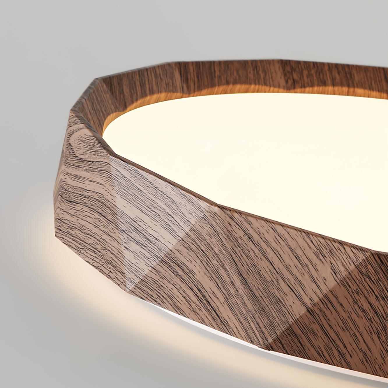 Wabi-Sabi Deckenleuchte Walnuss, Metall Acryl, LED Warmweiß 3000K
