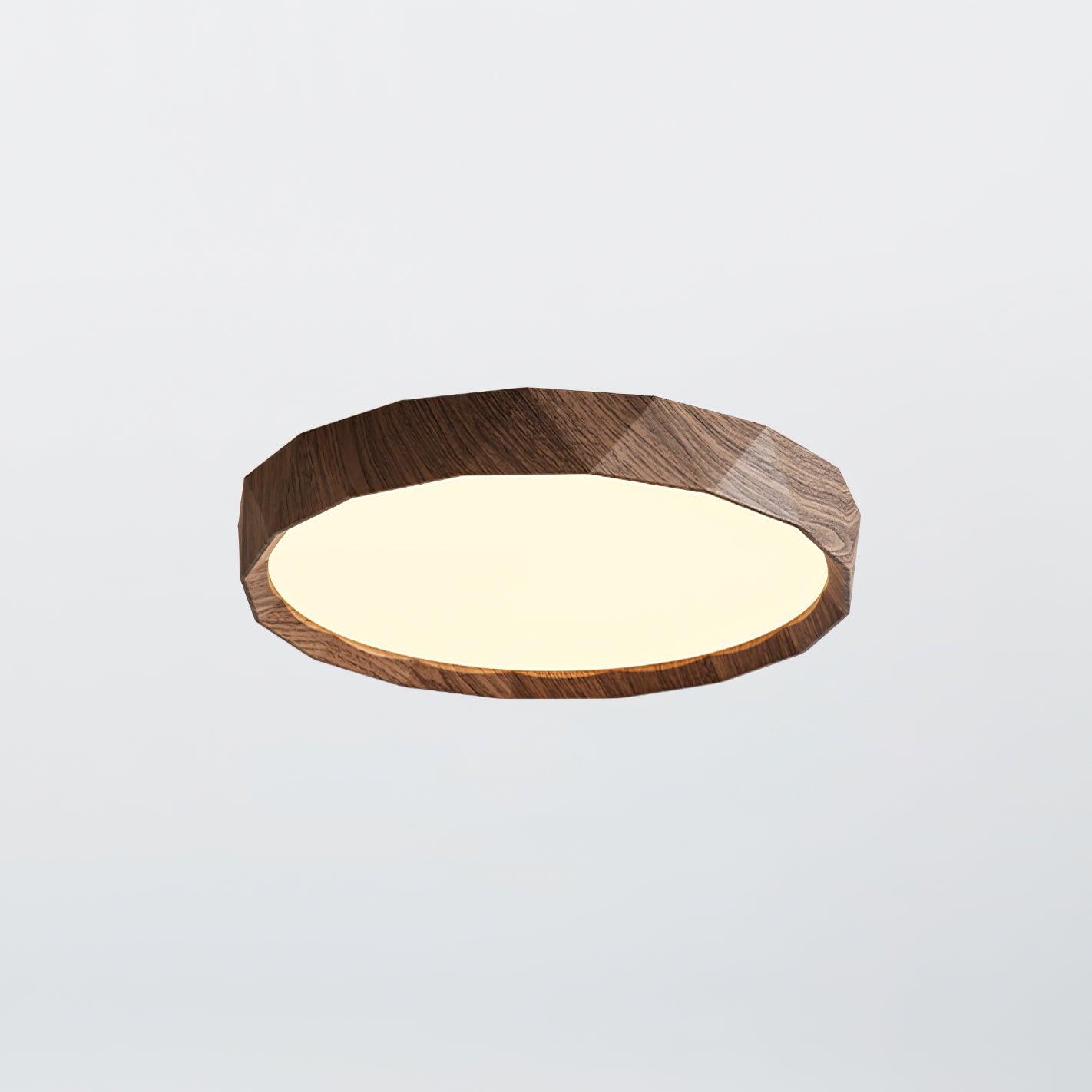 Wabi-Sabi Deckenleuchte Walnuss, Metall Acryl, LED Warmweiß 3000K