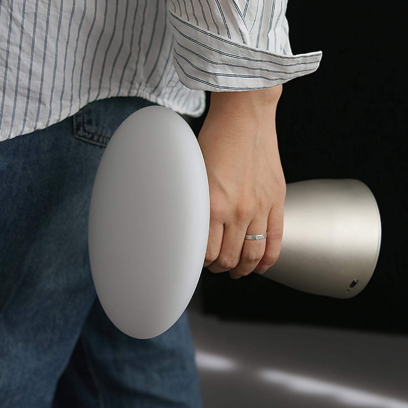 Tischlampe Modern, Minimalistisches Design Dimmbar Warmweiß