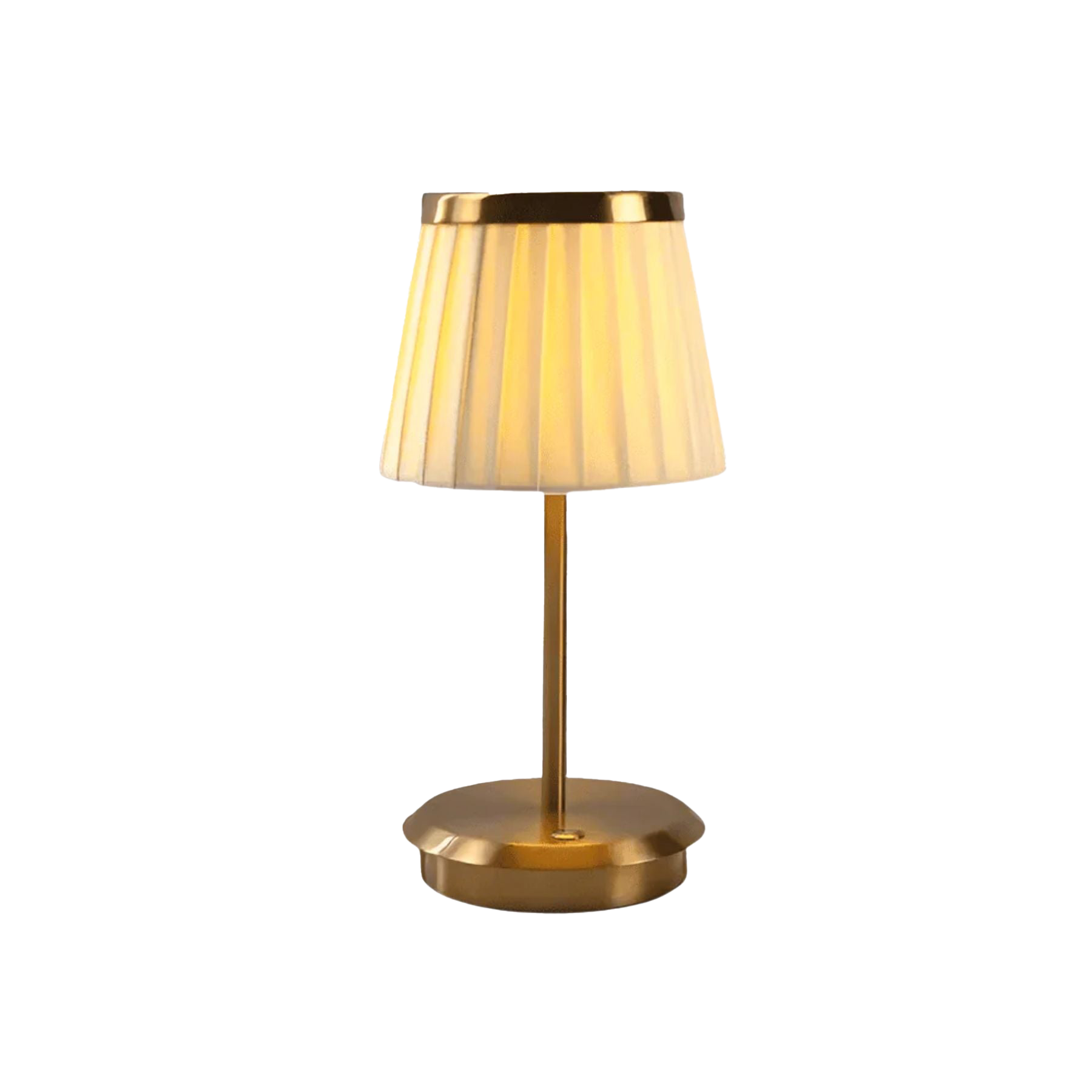 Kabellose LED Tischlampe Stoffschirm, Touch dimmbar & 3 Lichtfarben