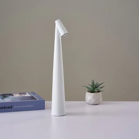 Kabellose LED Tischlampe mit Akku, Dimmbar, Holz Design, USB-C