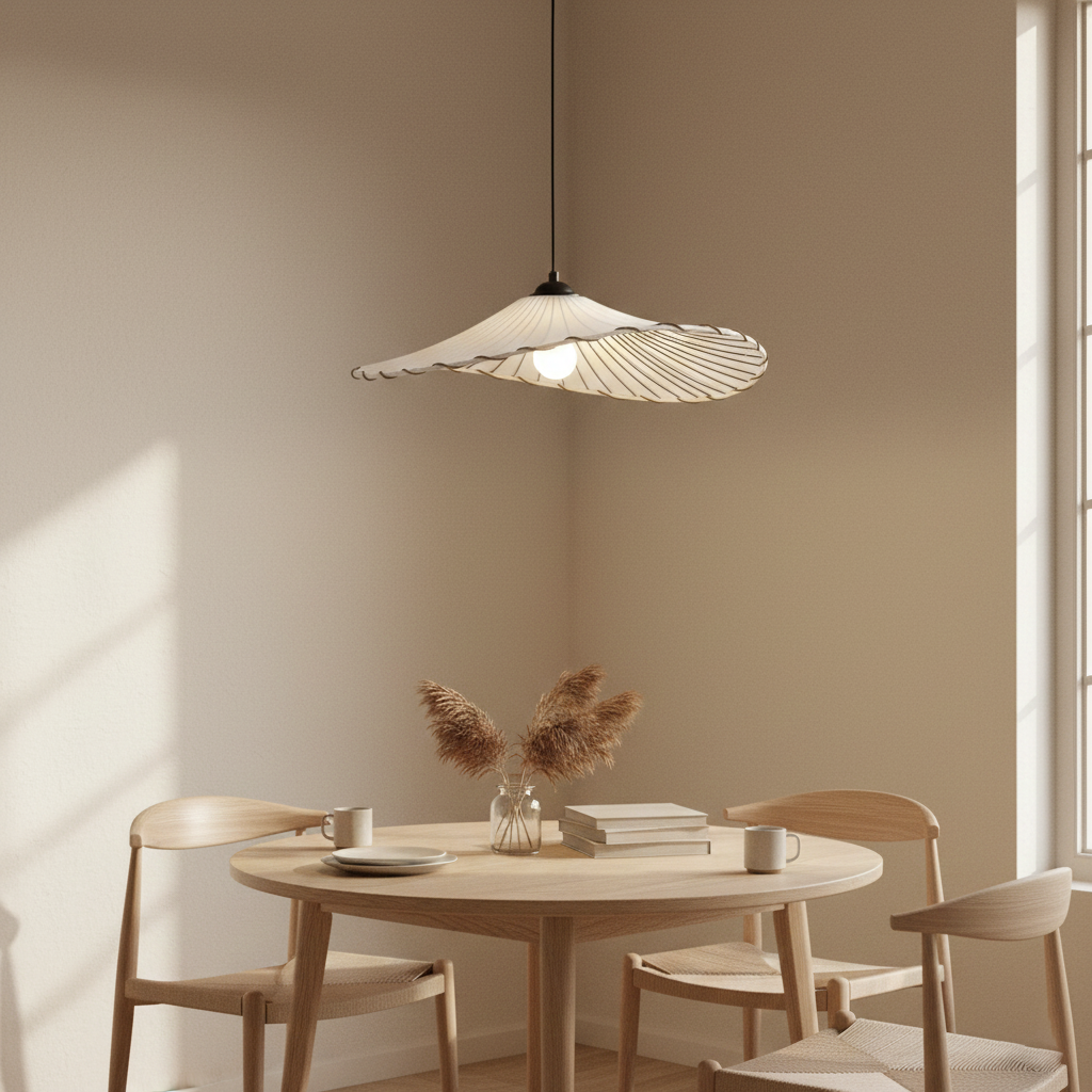 Hängeleuchte Rattan Natur Ø50 cm, Boho Design Handgefertigt