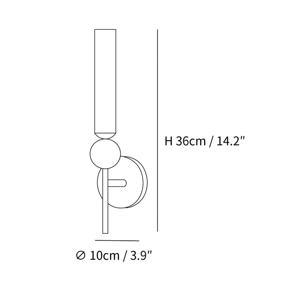 Marmor Wandleuchte Messing, LED Wandlampe modern