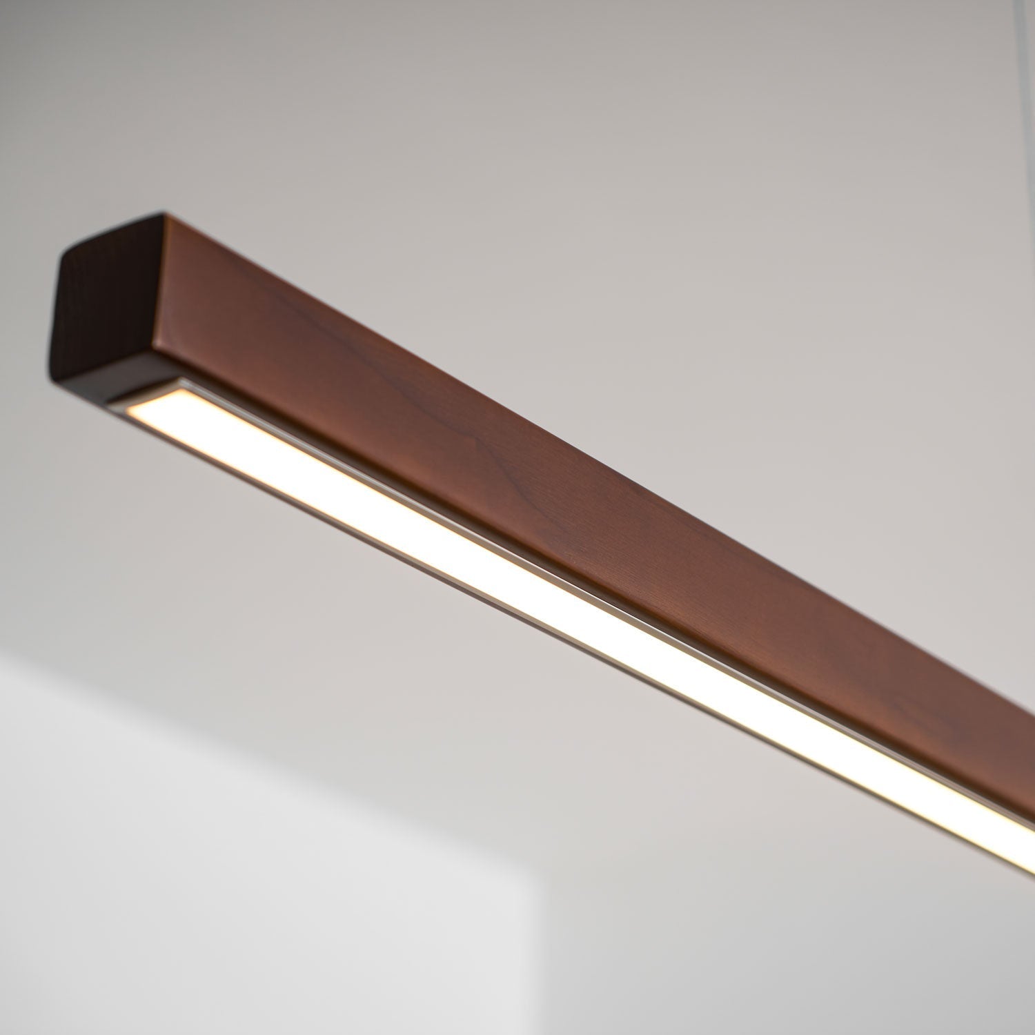 LED Pendelleuchte Holz länglich, Moderne Hängelampe Esszimmer