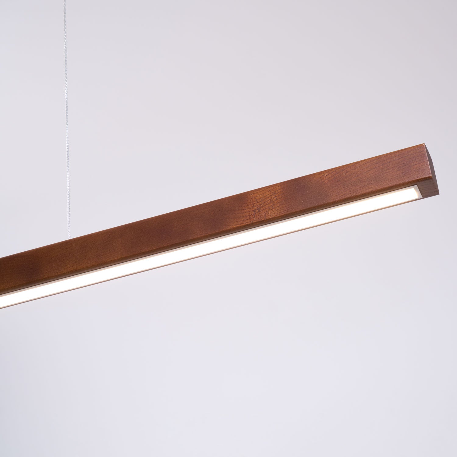 LED Pendelleuchte Holz länglich, Moderne Hängelampe Esszimmer