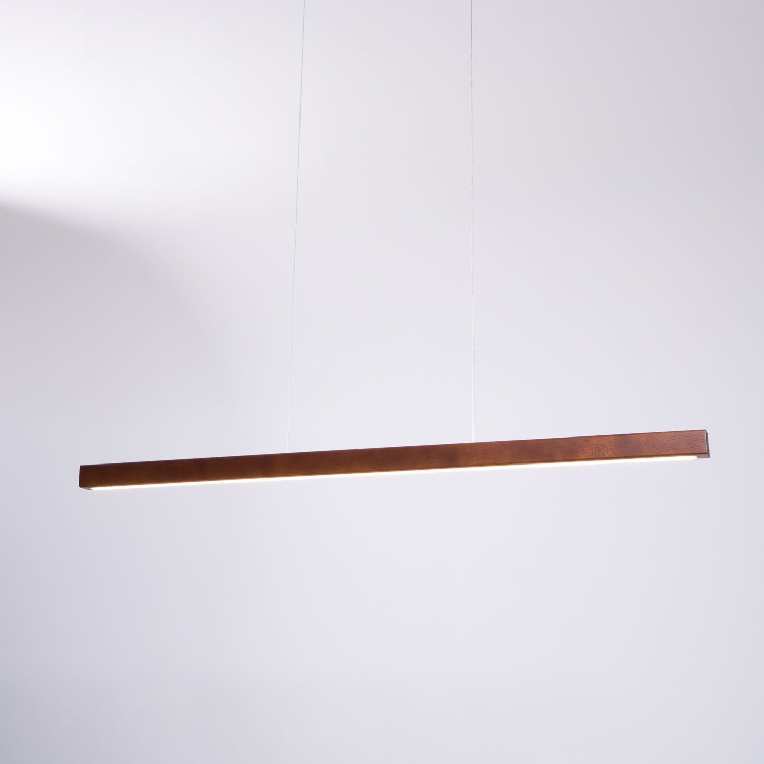 LED Pendelleuchte Holz länglich, Moderne Hängelampe Esszimmer